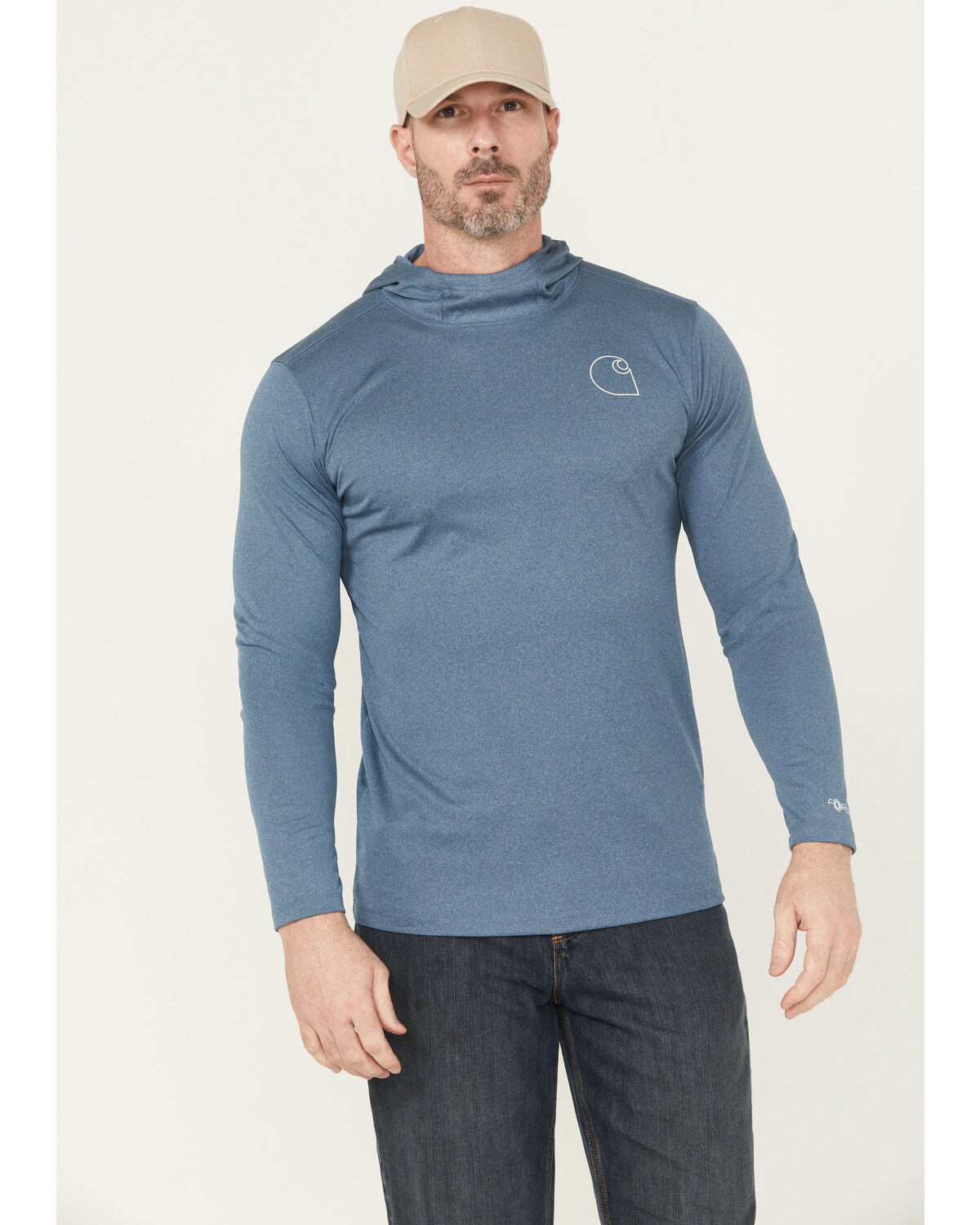 Carhartt Men's Force Sun Defender&reg; Lightweight Long Sleeve Hooded Work Shirt