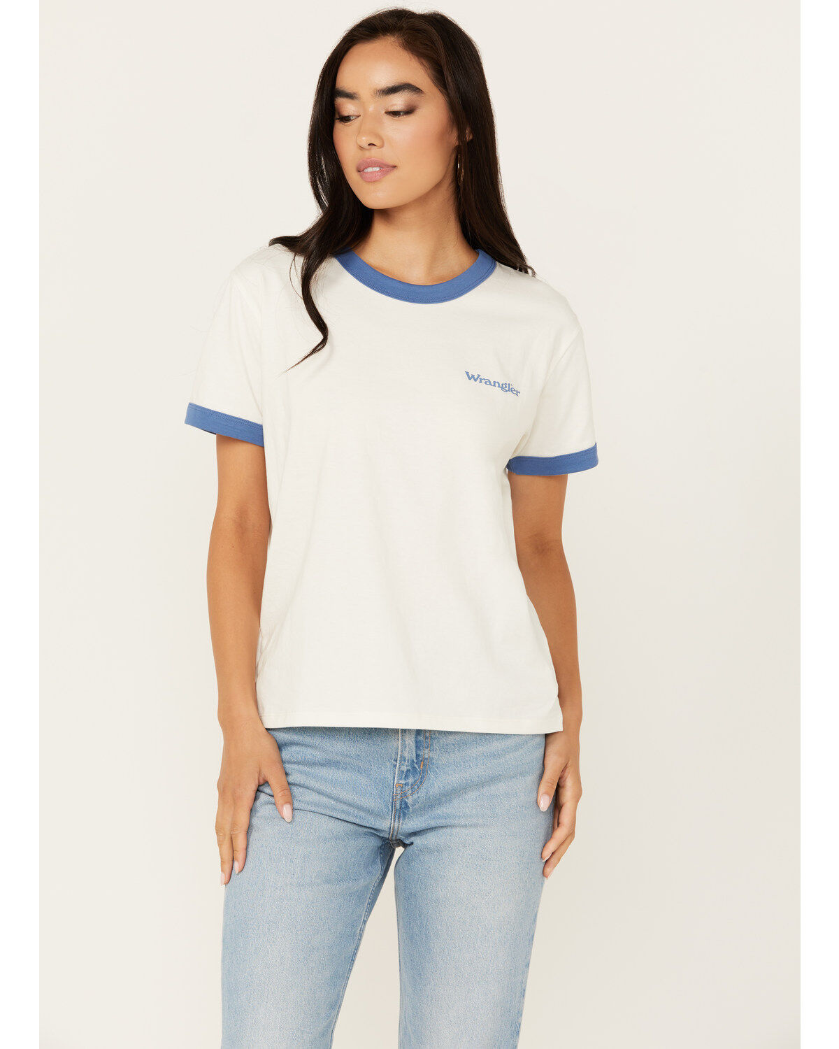 Wrangler Women's Blue Jean Lady Ringer Tee