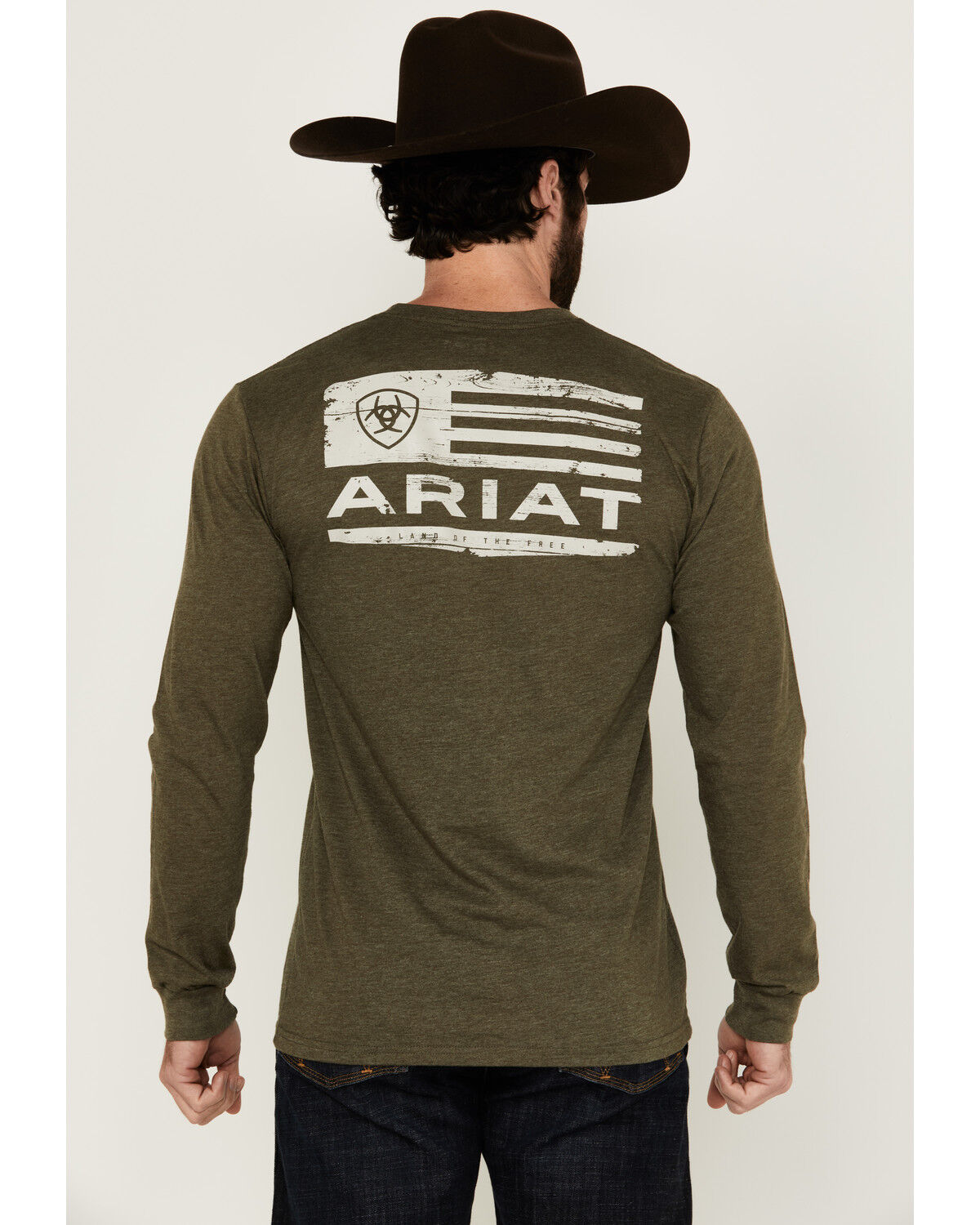 Ariat Men's Boarded Hex Flag Long Sleeve Graphic T-Shirt