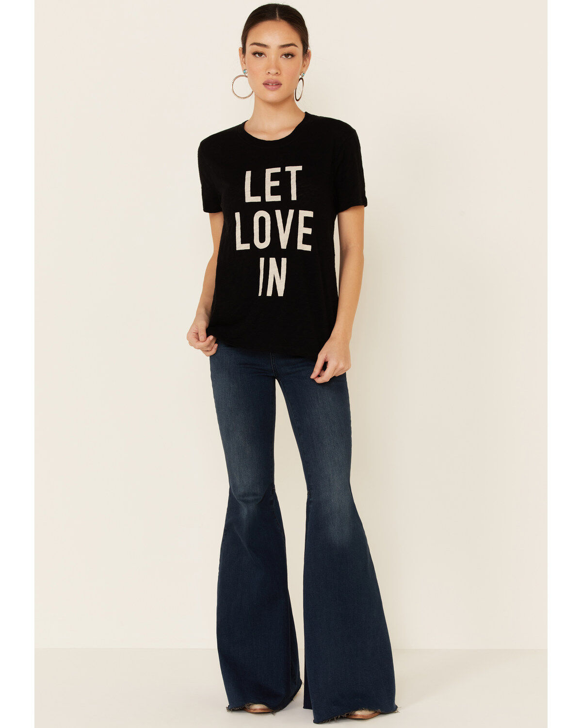 Revel Women's Let Love In Graphic Slub Short Sleeve Tee