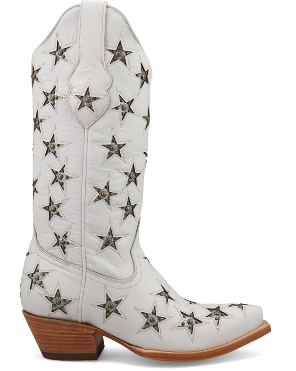 Black Star Women's Marfa Star Inlay Studded Western Boots - Snip Toe