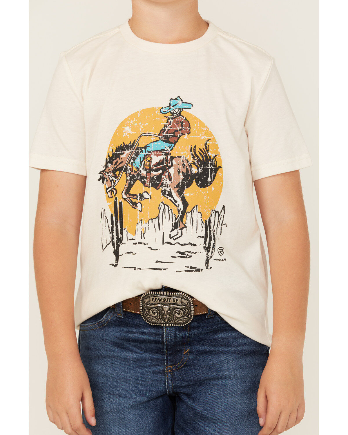 Rock & Roll Denim Boys' Bronco Short Sleeve Graphic Tee