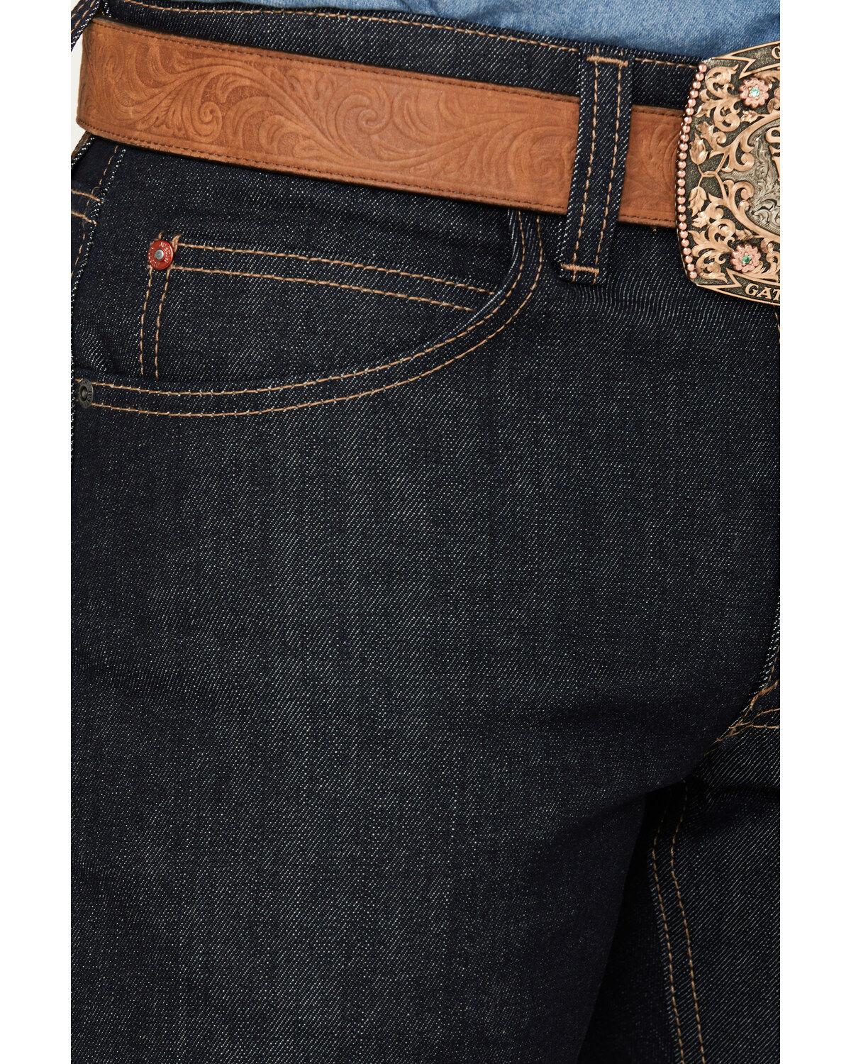 Justin Men's Classic Unwashed Slim Straight Stretch Denim Jeans