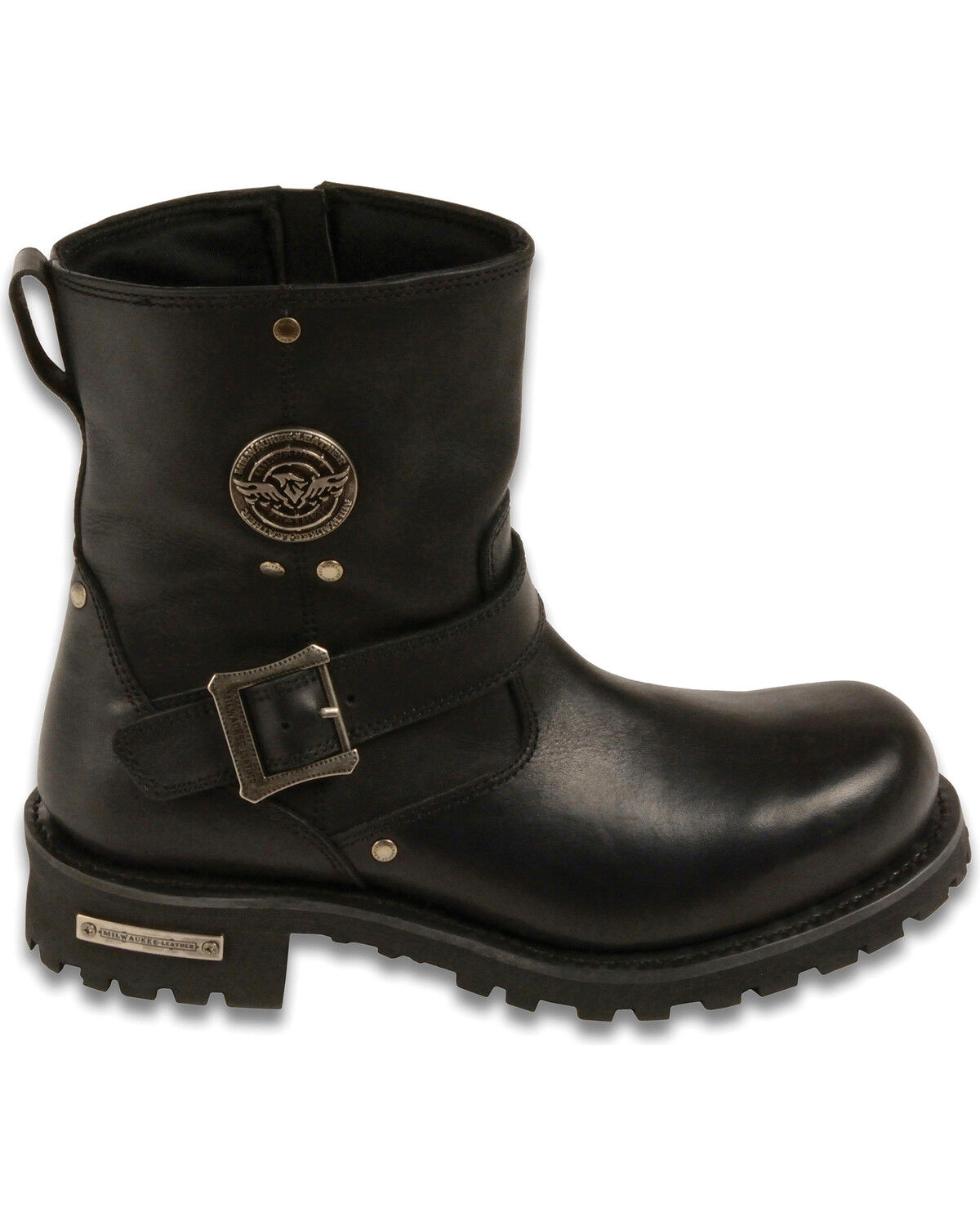 Milwaukee Leather Men's 6" Classic Engineer Boots - Round Toe - Wide