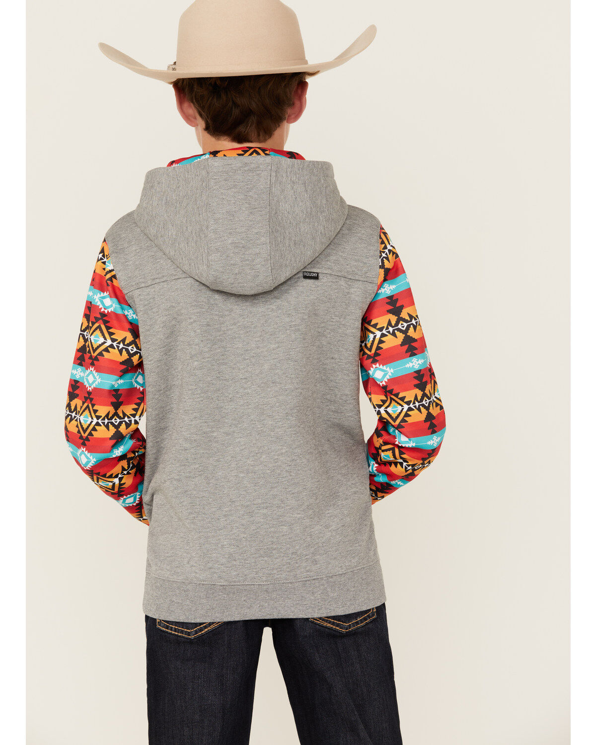 Hooey Boys' Printed Sleeve Hooded Sweatshirt
