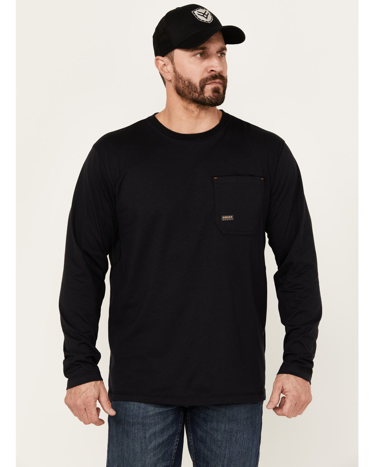 Ariat Men's Rebar Workman Chrome Moto Eagle Long Sleeve Graphic Work T-Shirt