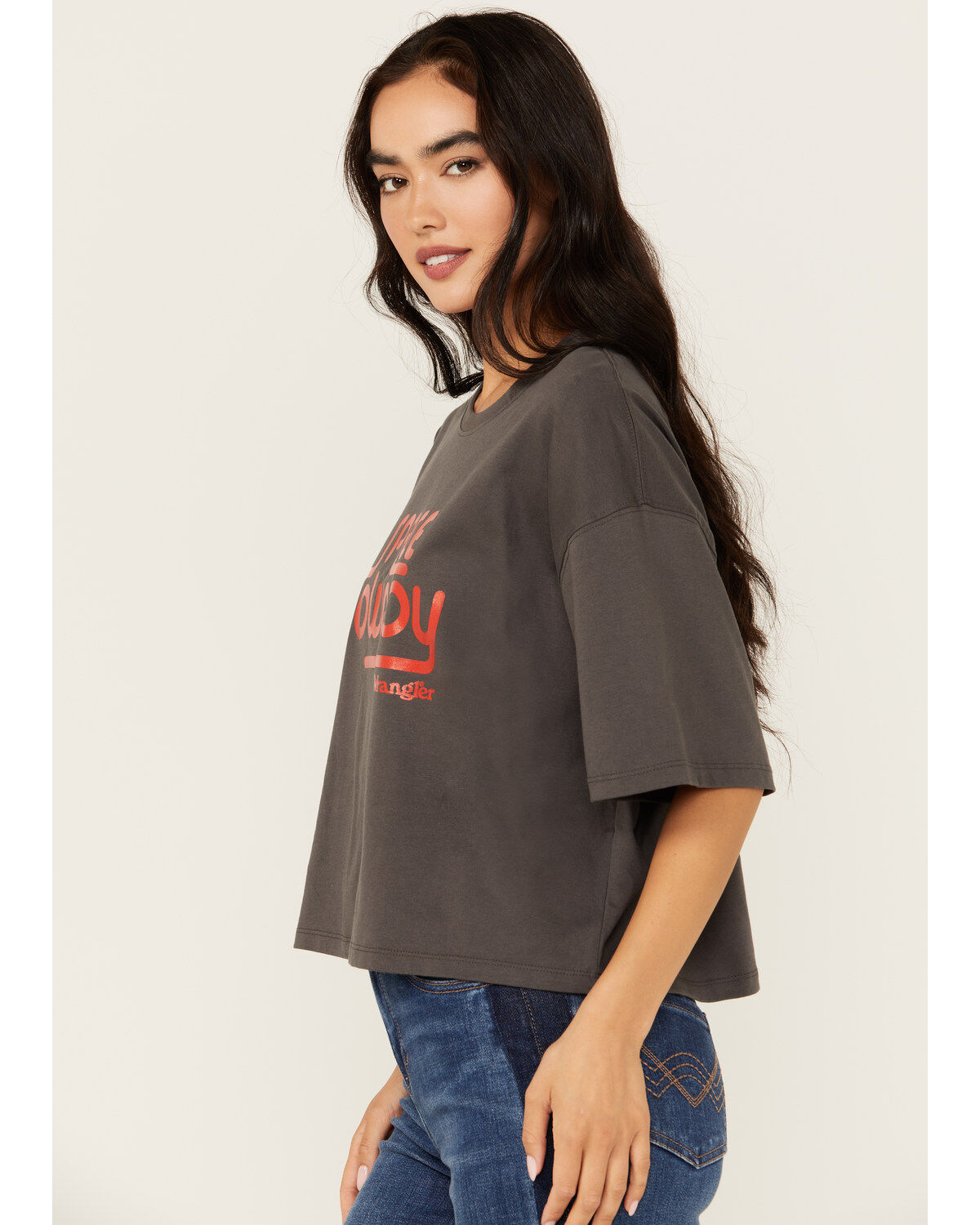Wrangler Women's Space Cowboy Boxy Cropped Graphic Tee