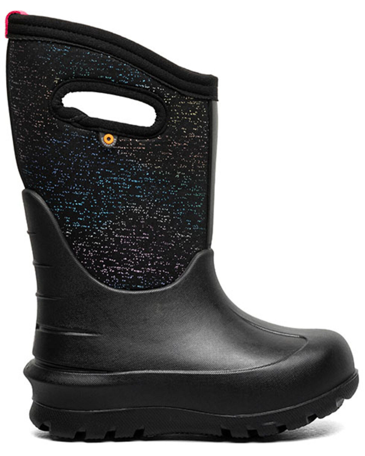 Bogs Girls' Neo Classic Metallic Fleck Print Waterproof Boots - Round Toe