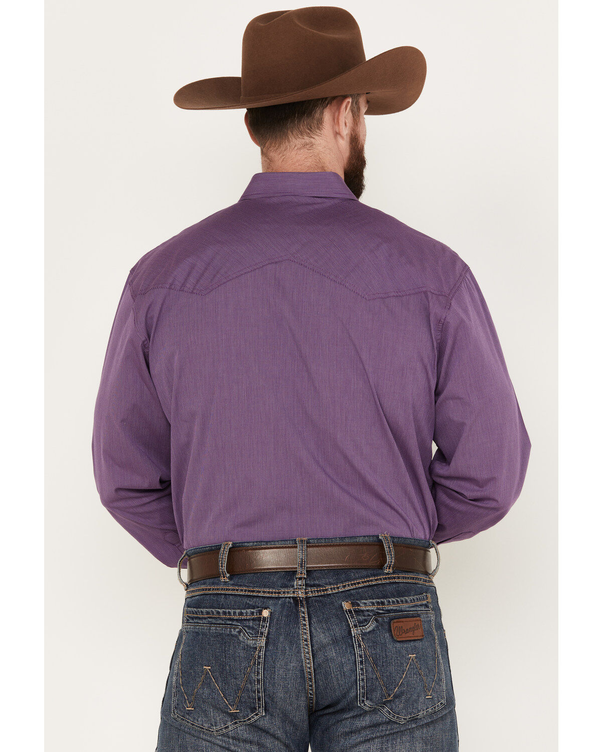 Resistol Men's Pinstripe Print Long Sleeve Button Down Western Shirt