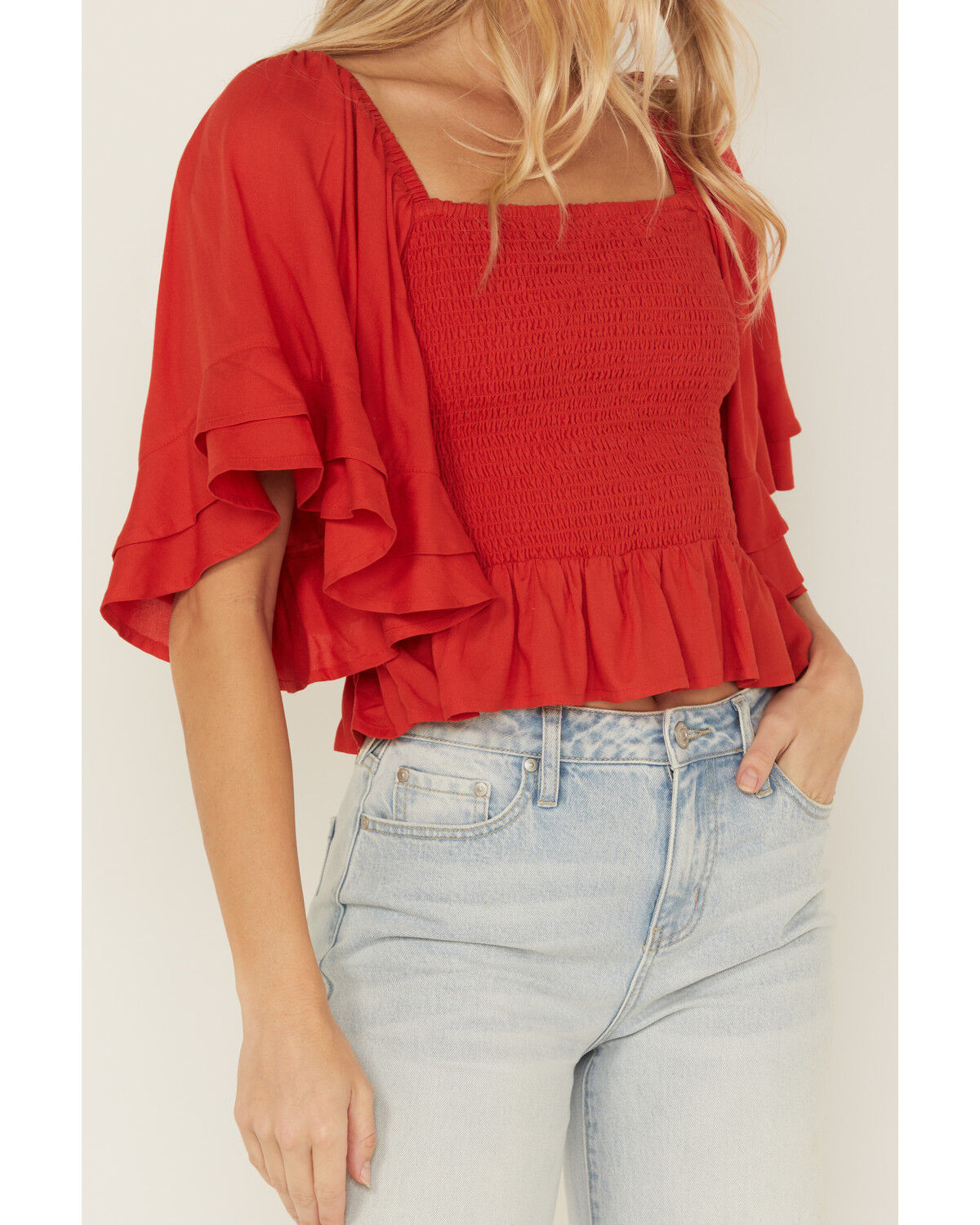 Shyanne Women's Ruffle Sleeve Top
