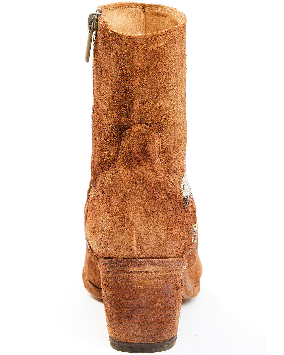 Marco Delli Women's Embroidered Eagle Fashion Booties - Round Toe