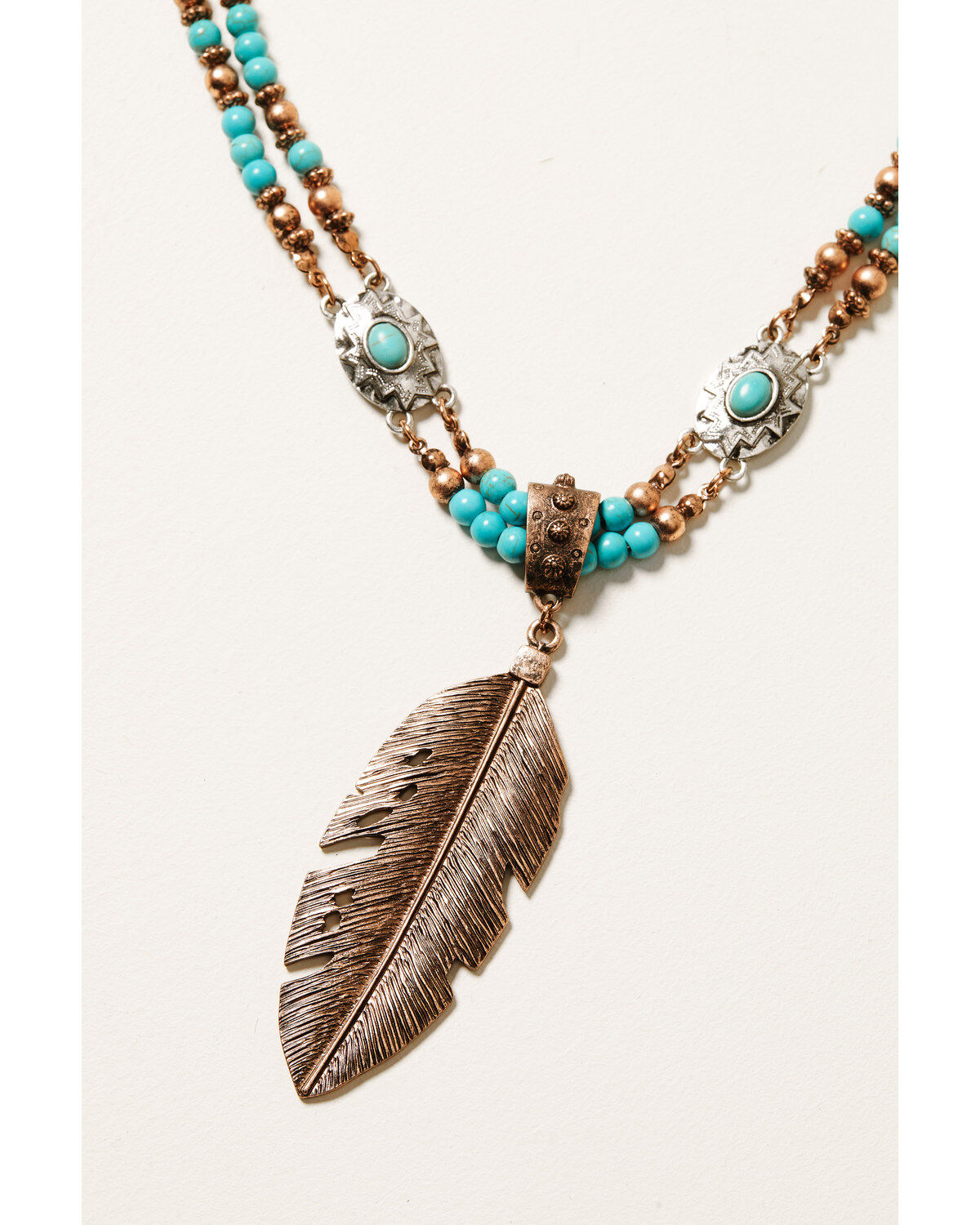 Shyanne Women's Cactus Rose Feather Necklace