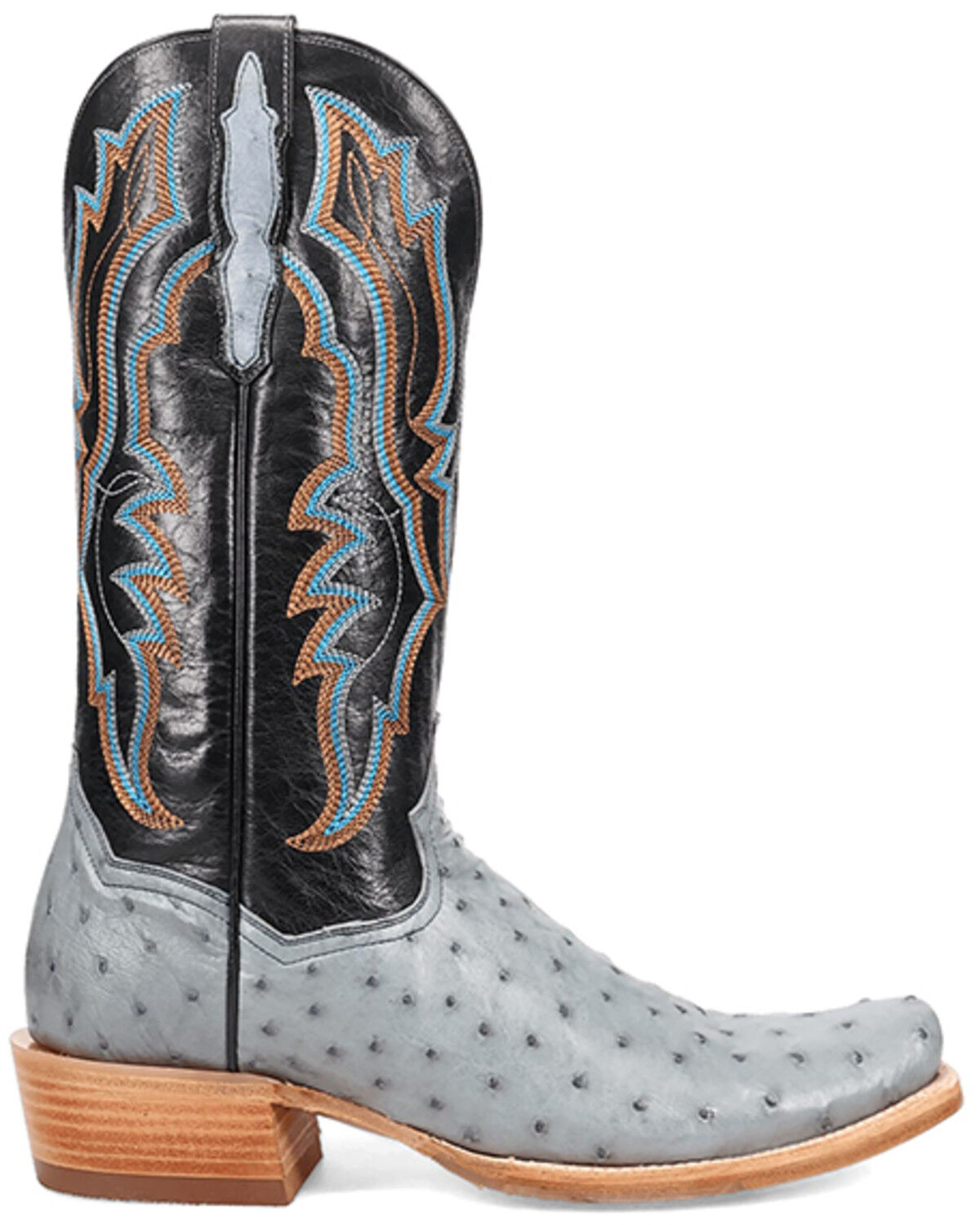 Dan Post Men's Brady Exotic Ostrich Western Boots - Square Toe