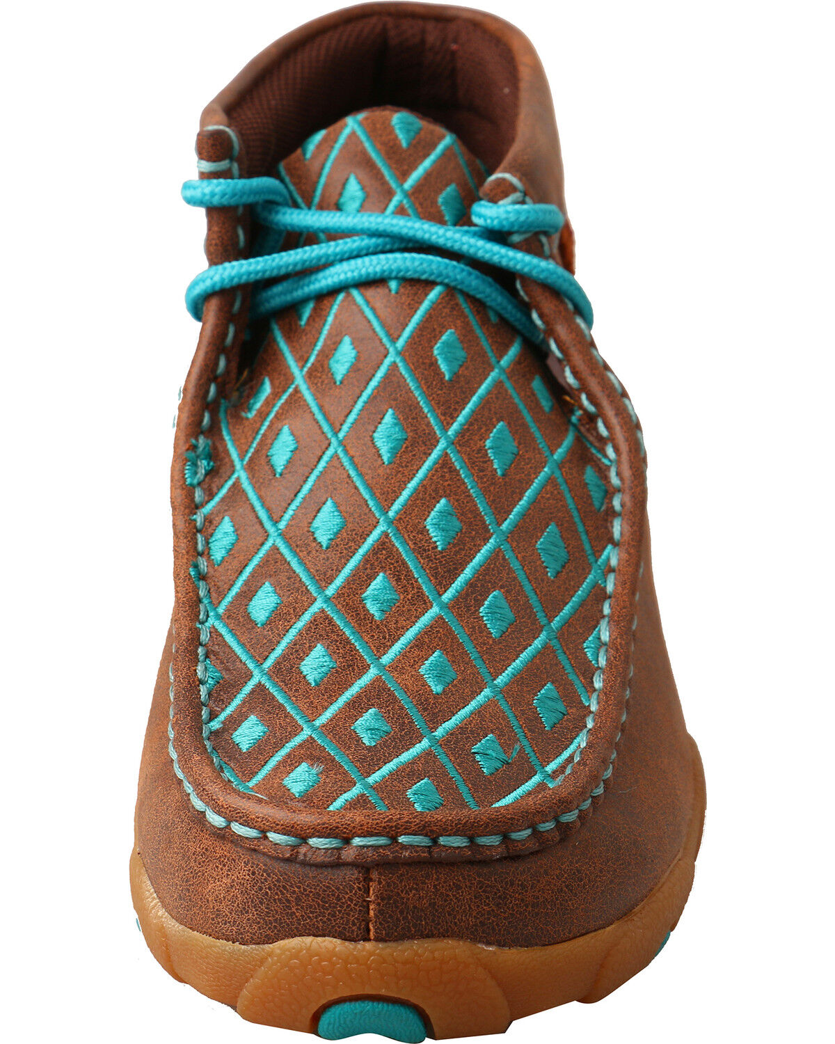 Twisted X Women's Diamond Stitched Lace-Up Moccasins