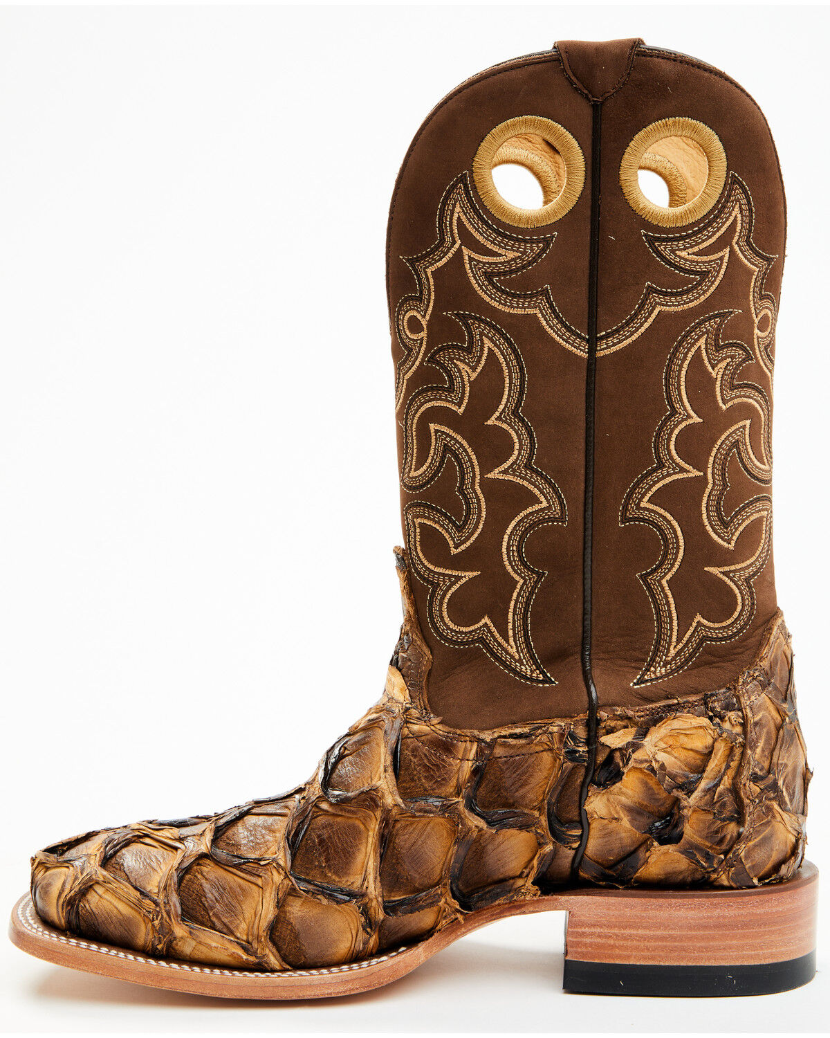 Cody James Men's Exotic Pirarucu Western Boots - Broad Square Toe