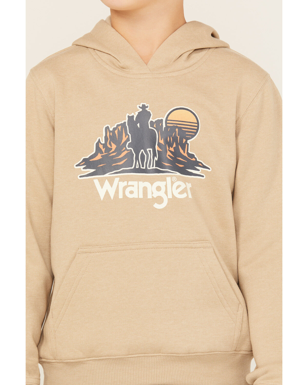 Wrangler Boys' Desert Cowboy Graphic Hooded Sweatshirt