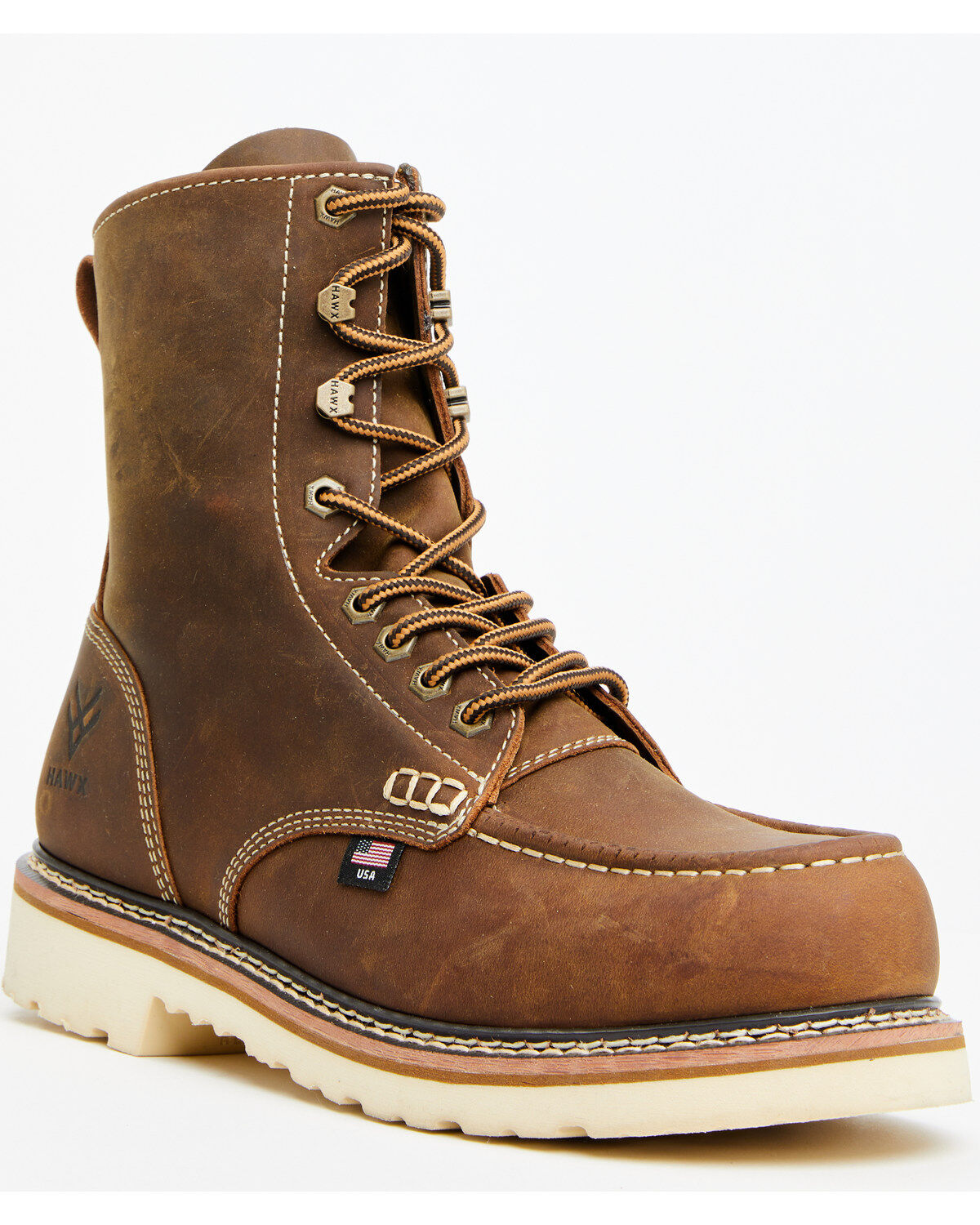 Hawx Men's 8" Made in the USA Redesigned Work Boots - Composite Toe