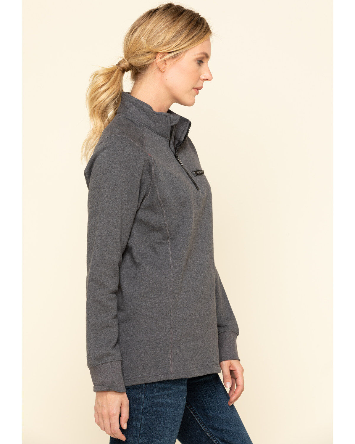Ariat Women's Charcoal Heather FR Rev 1/4 Zip Pullover