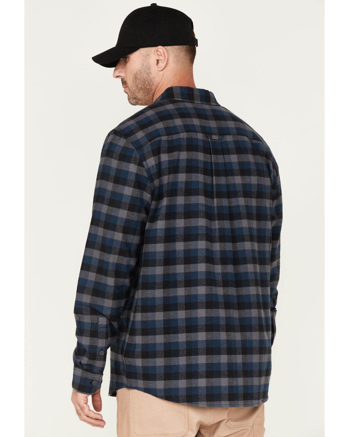 Hawx Men's Checker Long Sleeve Button-Down Flannel Shirt