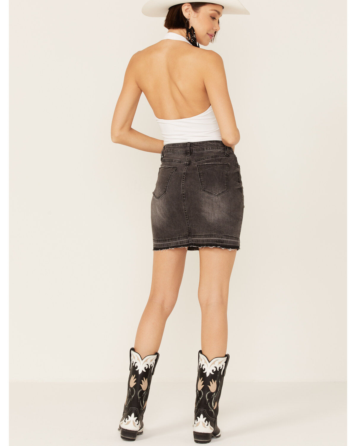 Wishlist Women's Released Hem Denim Mini Skirt