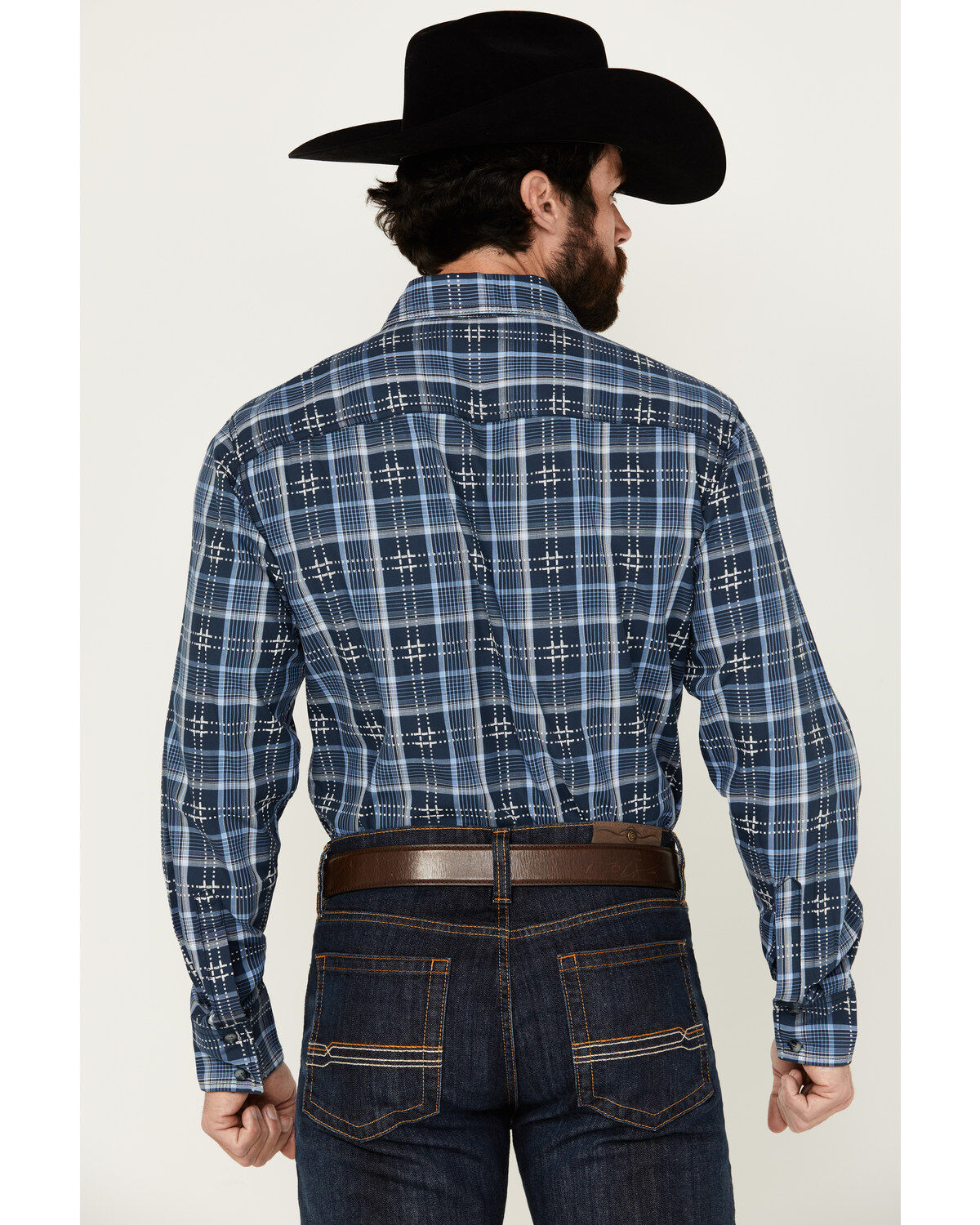 Wrangler Retro Men's Premium Plaid Print Long Sleeve Button-Down Western Shirt