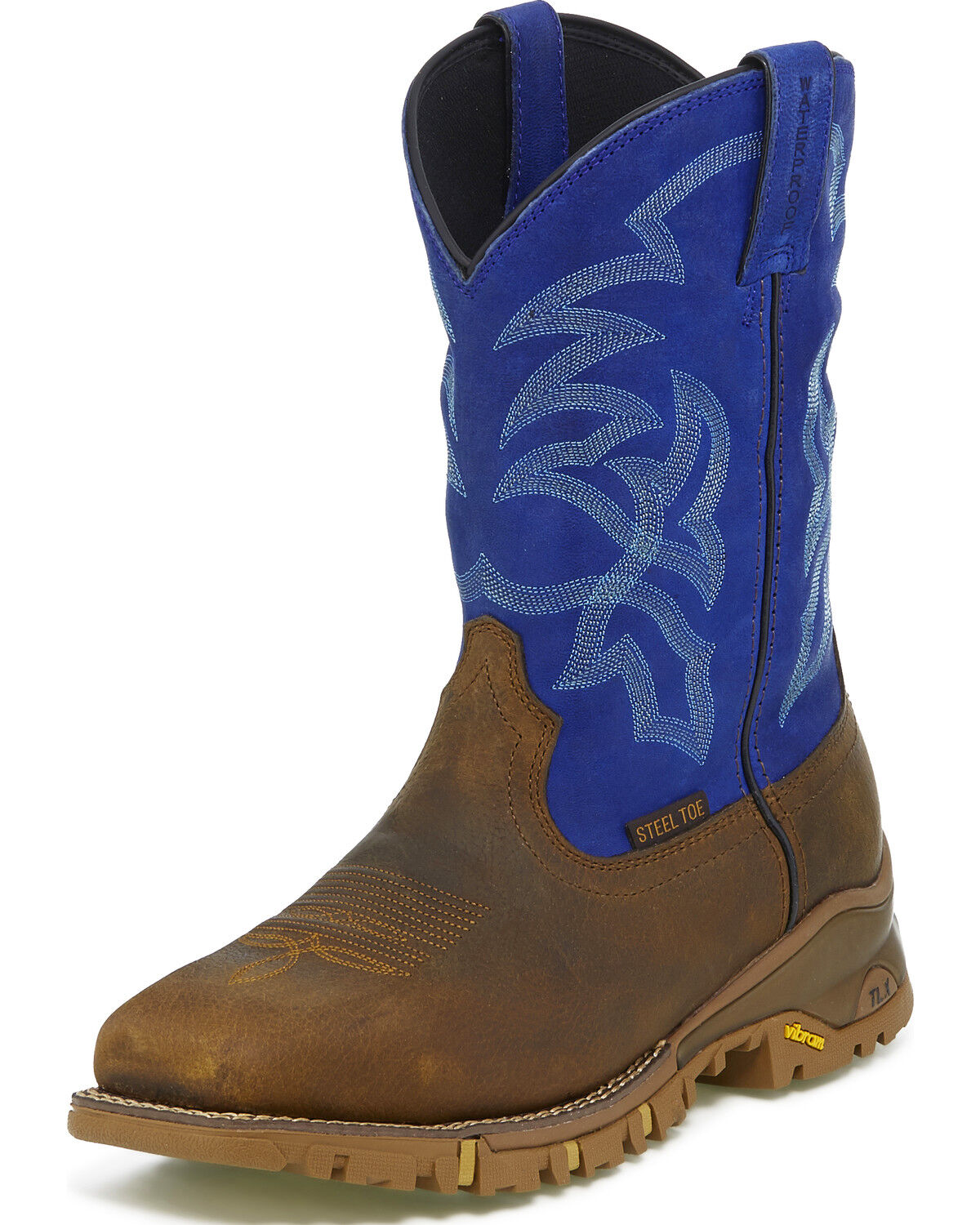 Tony Lama Men's Roustabout Waterproof Western Work Boots - Steel Toe