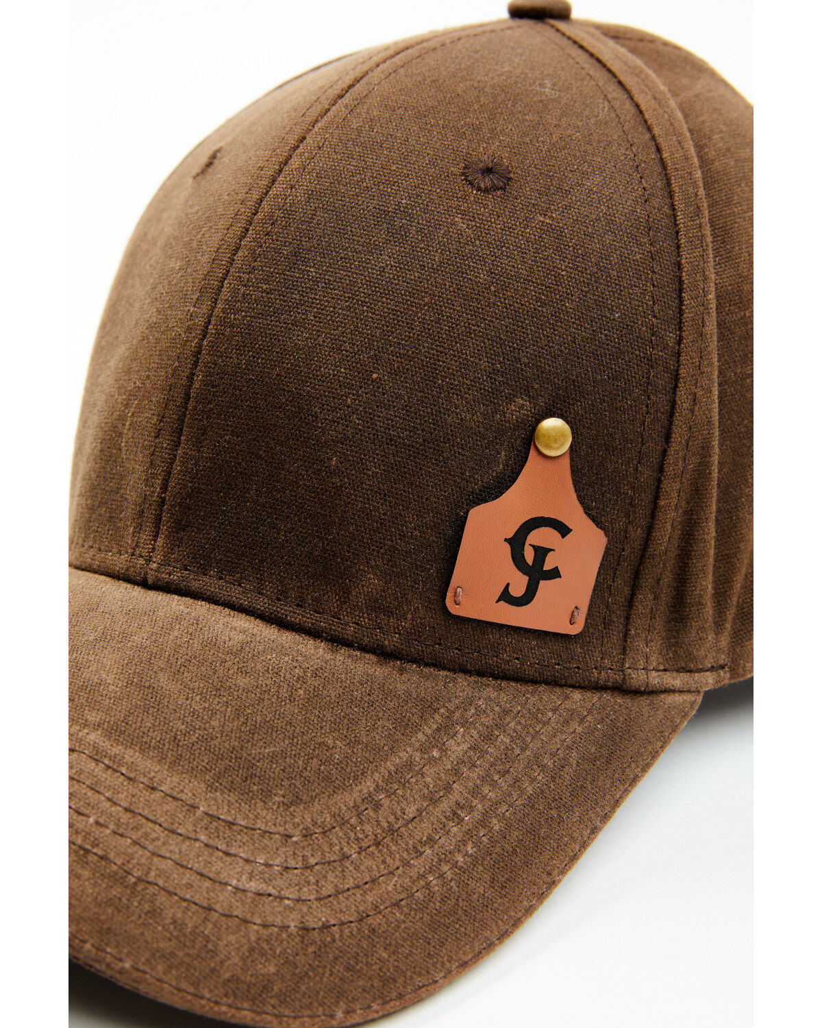 Cody James Men's Leather Tag Oilskin Ball Cap