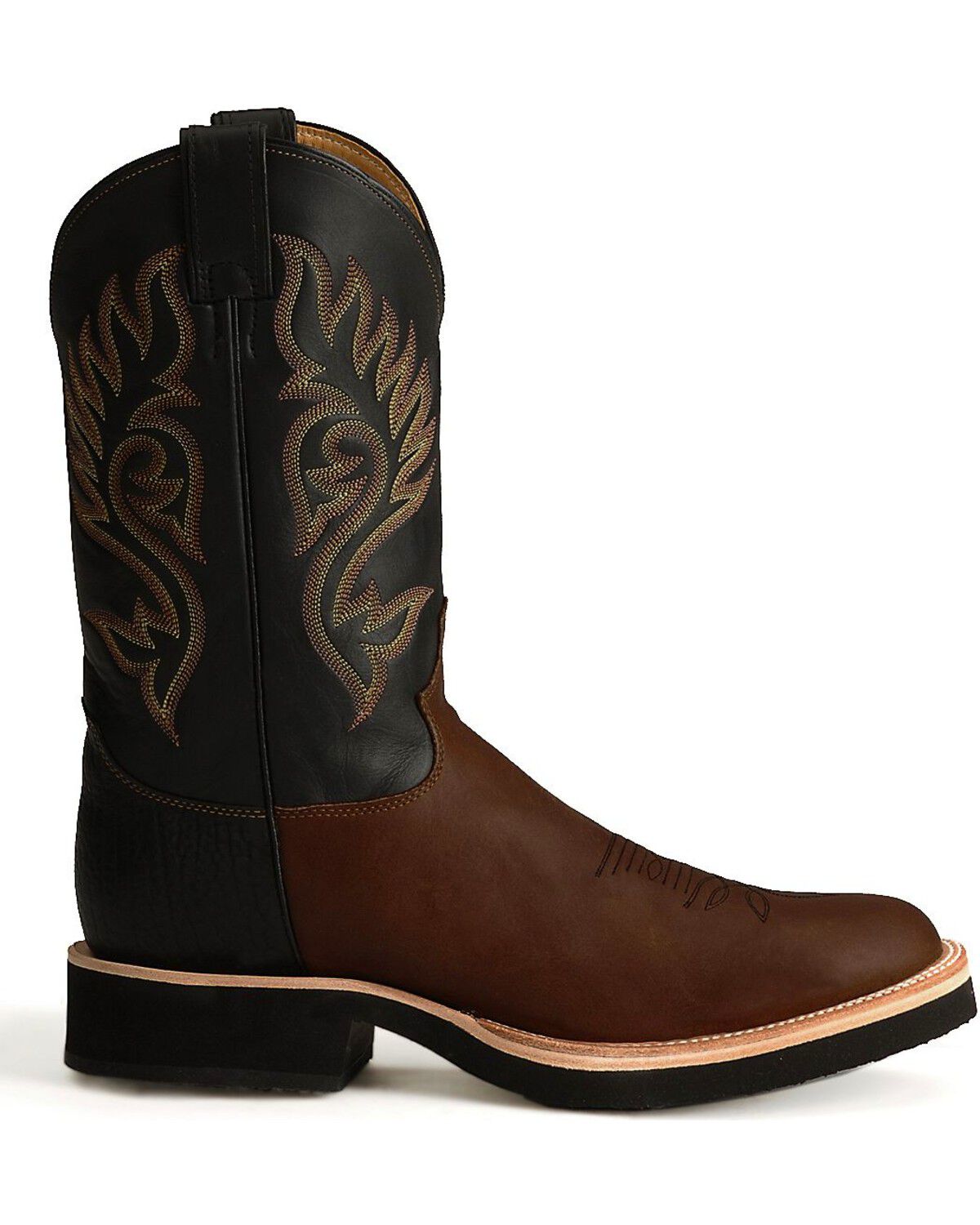 Justin Men's Paluxy Brown Tekno Crepe Cowboy Boots - Round Toe