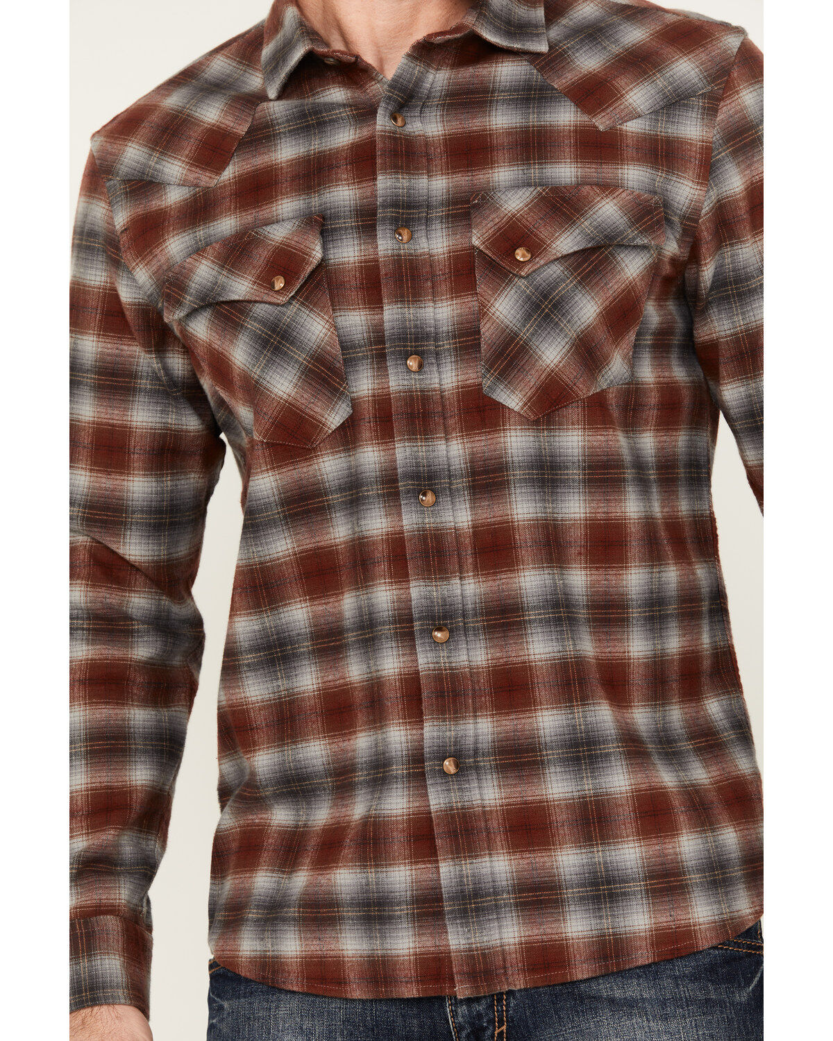 Pendleton Men's Wyatt Plaid Print Long Sleeve Snap Western Flannel Shirt