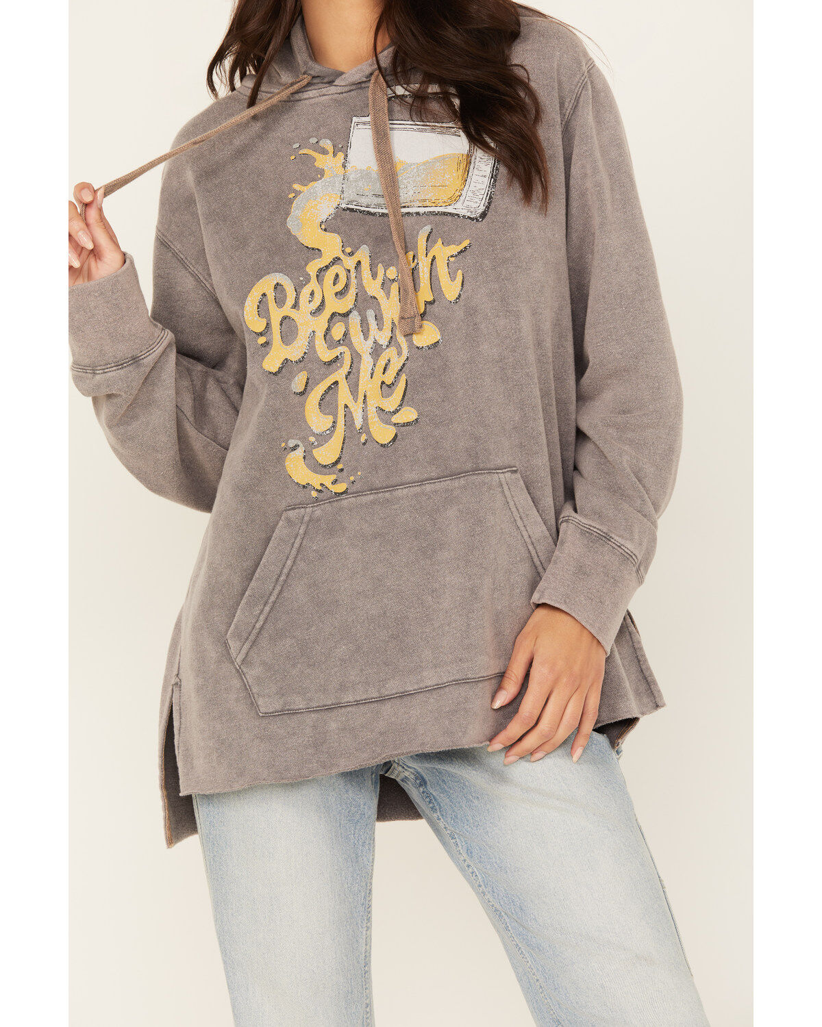 Cleo + Wolf Women's Beer With Me Washed Graphic Hoodie