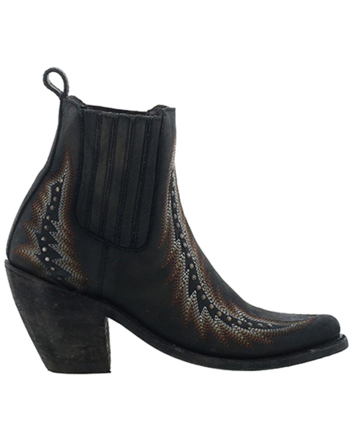 Liberty Black Women's Vegas Gloria Studded Booties - Round Toe