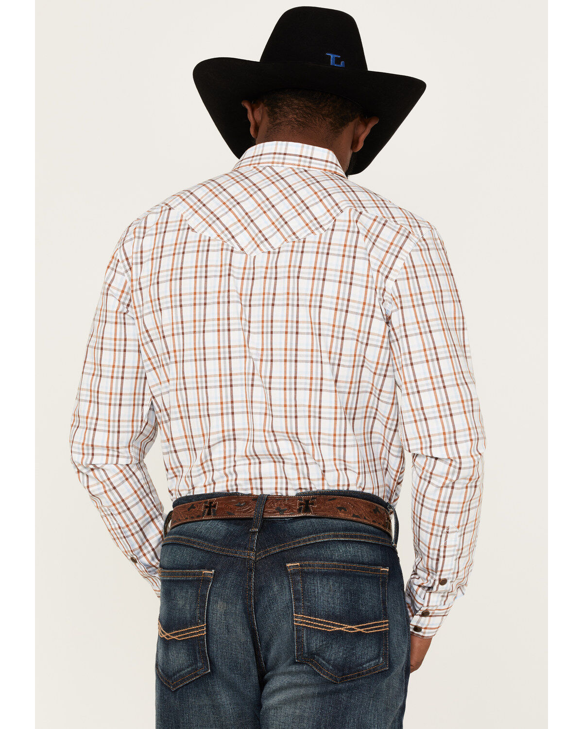 Cody James Men's Fortune Plaid Print Long Sleeve Snap Western Shirt