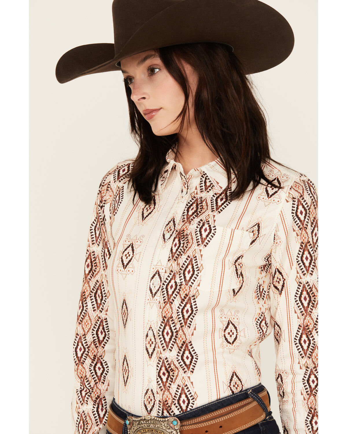 Shyanne Women's Printed Long Sleeve Riding Shirt