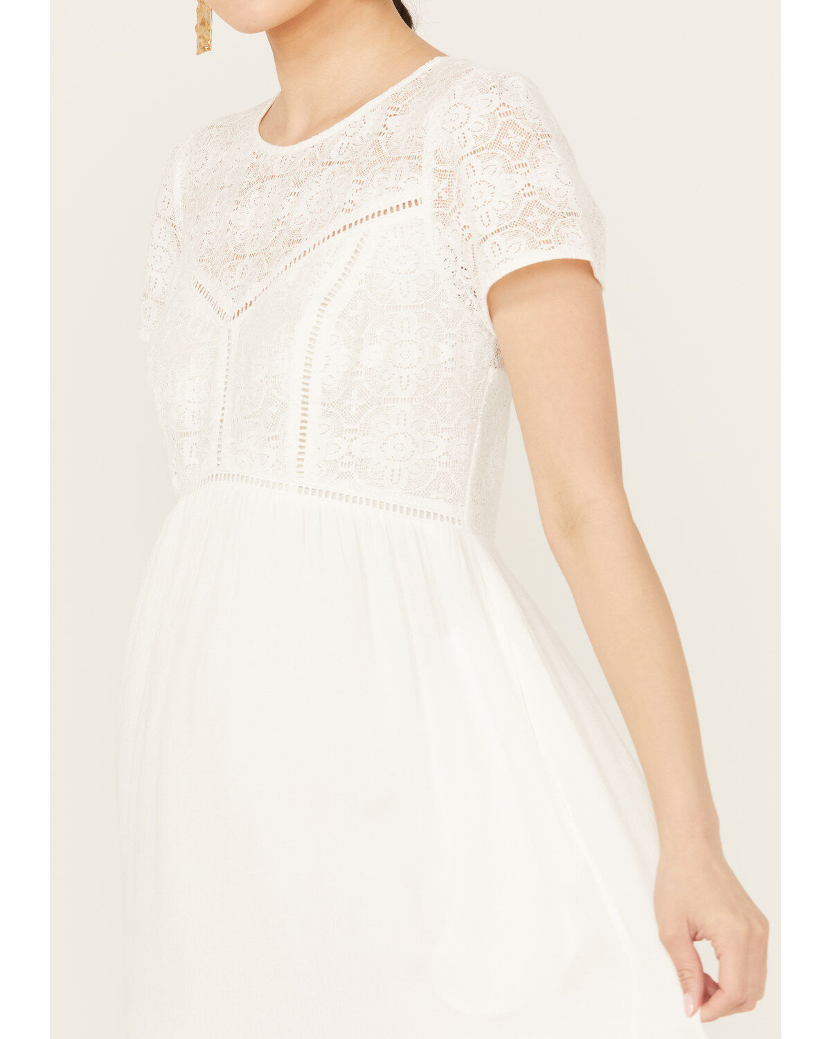 Beyond The Radar Lace Front Mini Dress