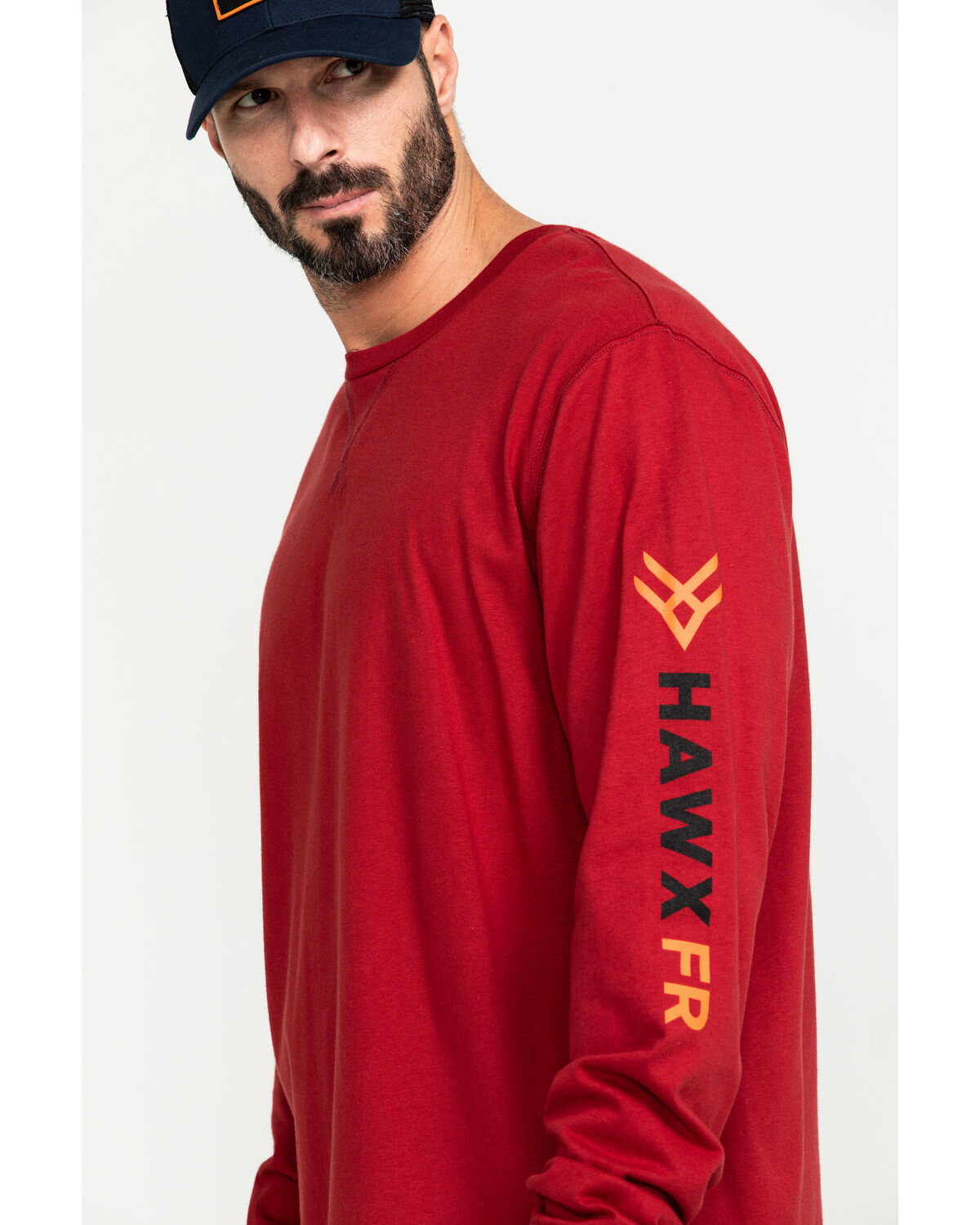 Hawx Men's FR Logo Long Sleeve Work T-Shirt - Tall