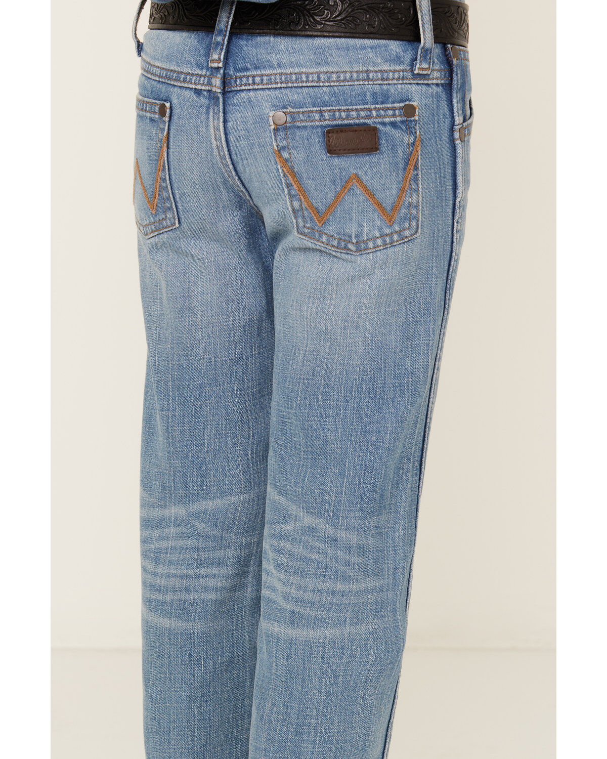 Wrangler Retro Little Boys' Barksdale Dark Wash Slim Straight Stretch Denim Jeans