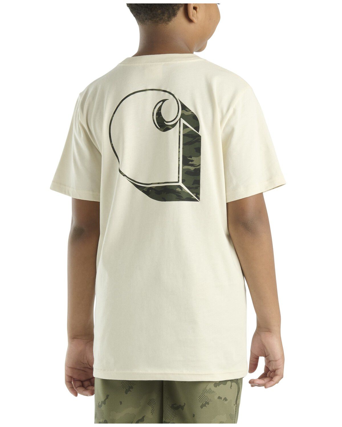 Carhartt Boys' Camo Logo Short Sleeve Pocket T-Shirt