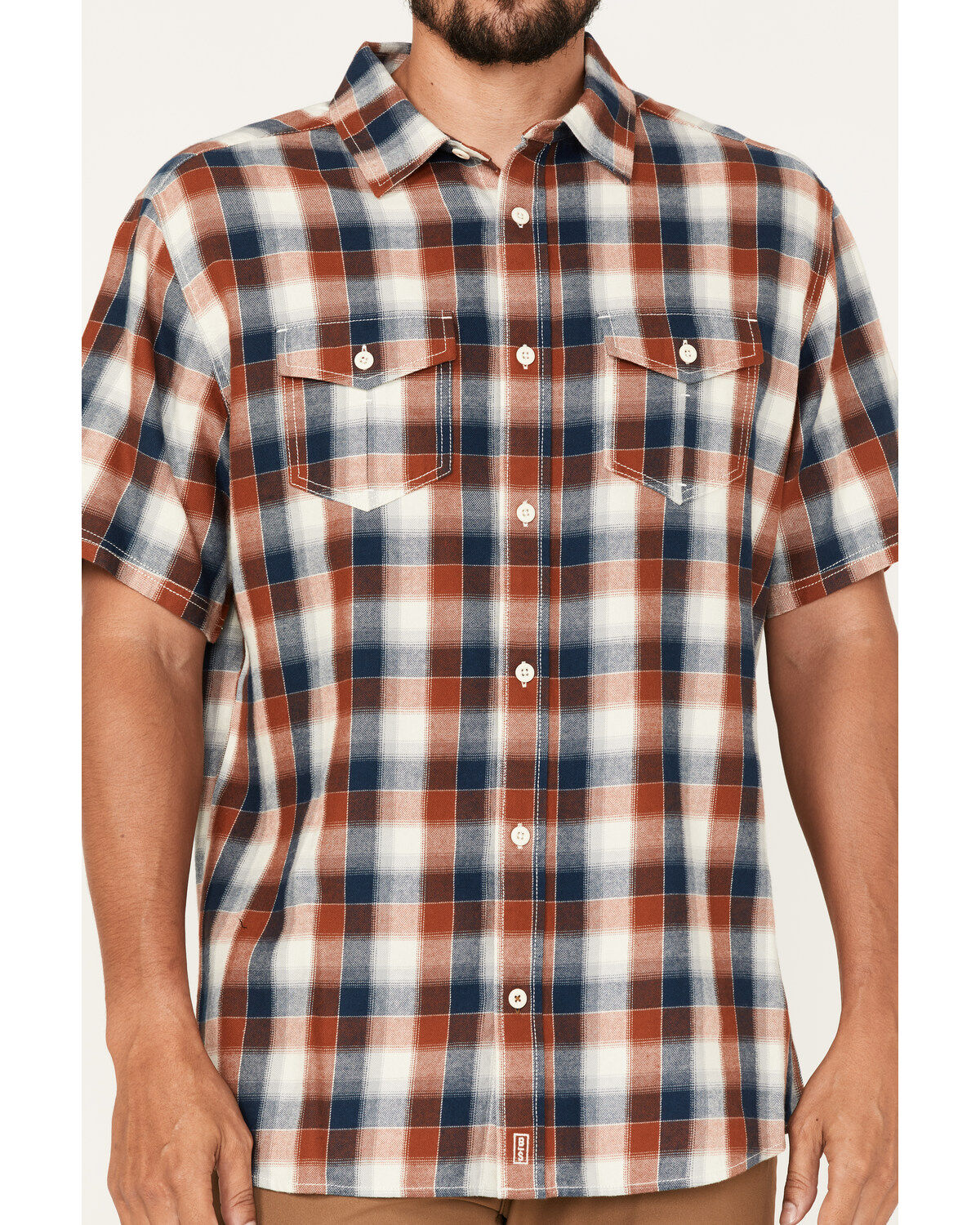 Brothers and Sons Men's Casual Plaid Short Sleeve Button-Down Western Shirt