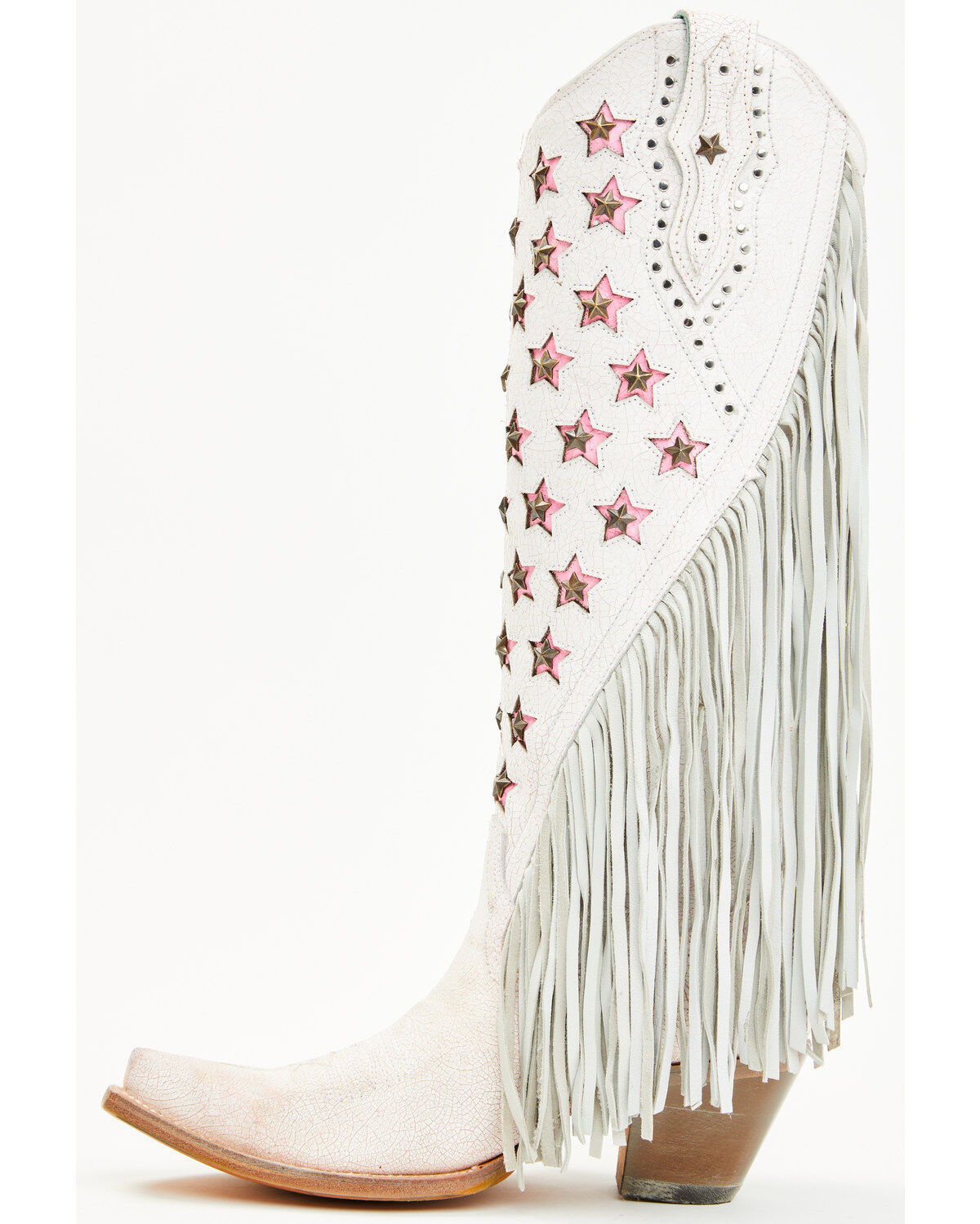 Corral Women's Star Inlay Fringe Tall Western Boots - Snip Toe