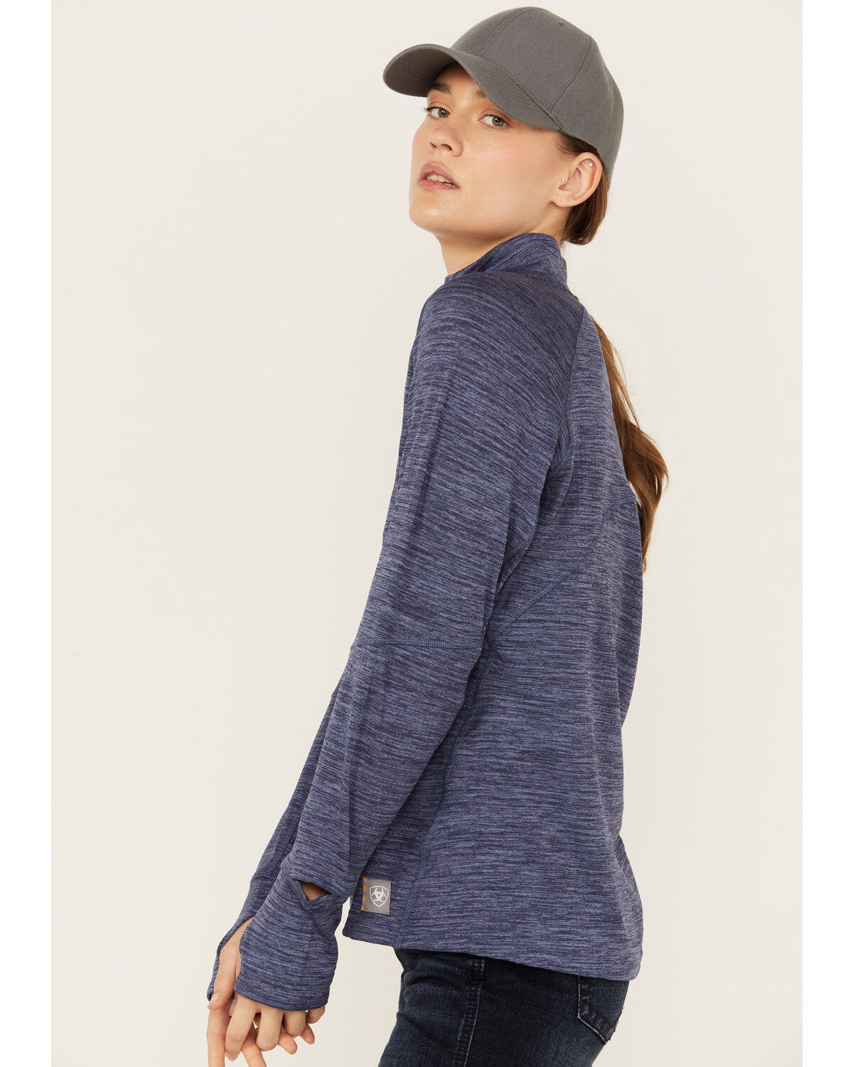 Ariat Women's Rebar Gridwork Baselayer 1/4 Zip T-Shirt