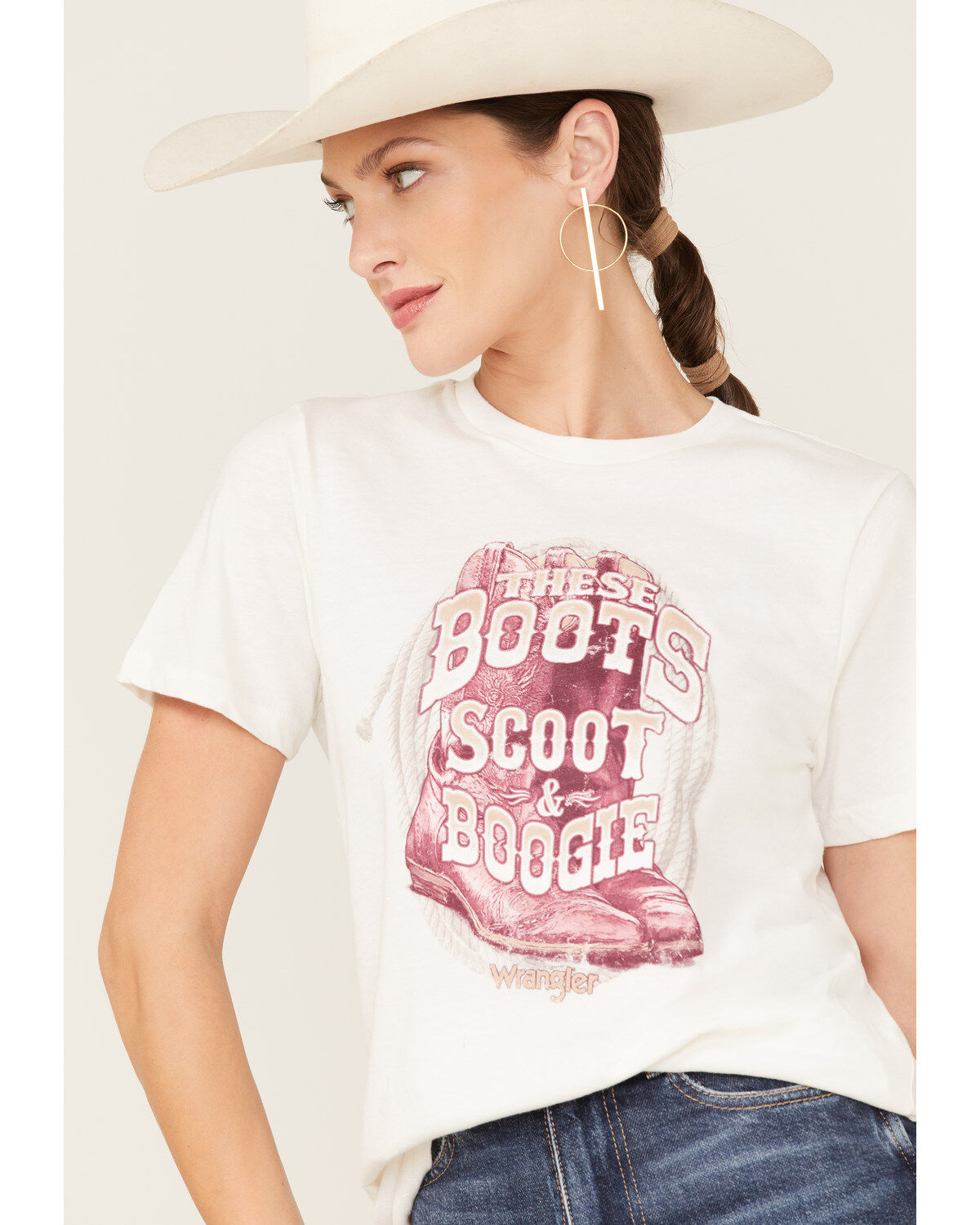 Wrangler Women's Boot Barn Exclusive These Boots Scoot & Boogie Short Sleeve Graphic Tee