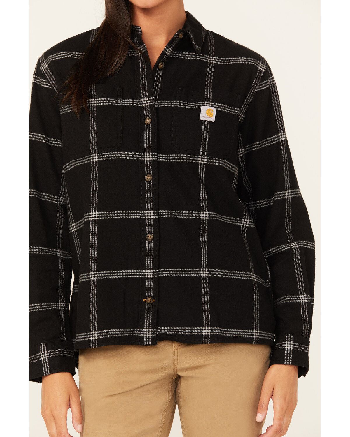 Carhartt Women's Rugged Flex Loose Fit Midweight Long Sleeve Flannel Shirt