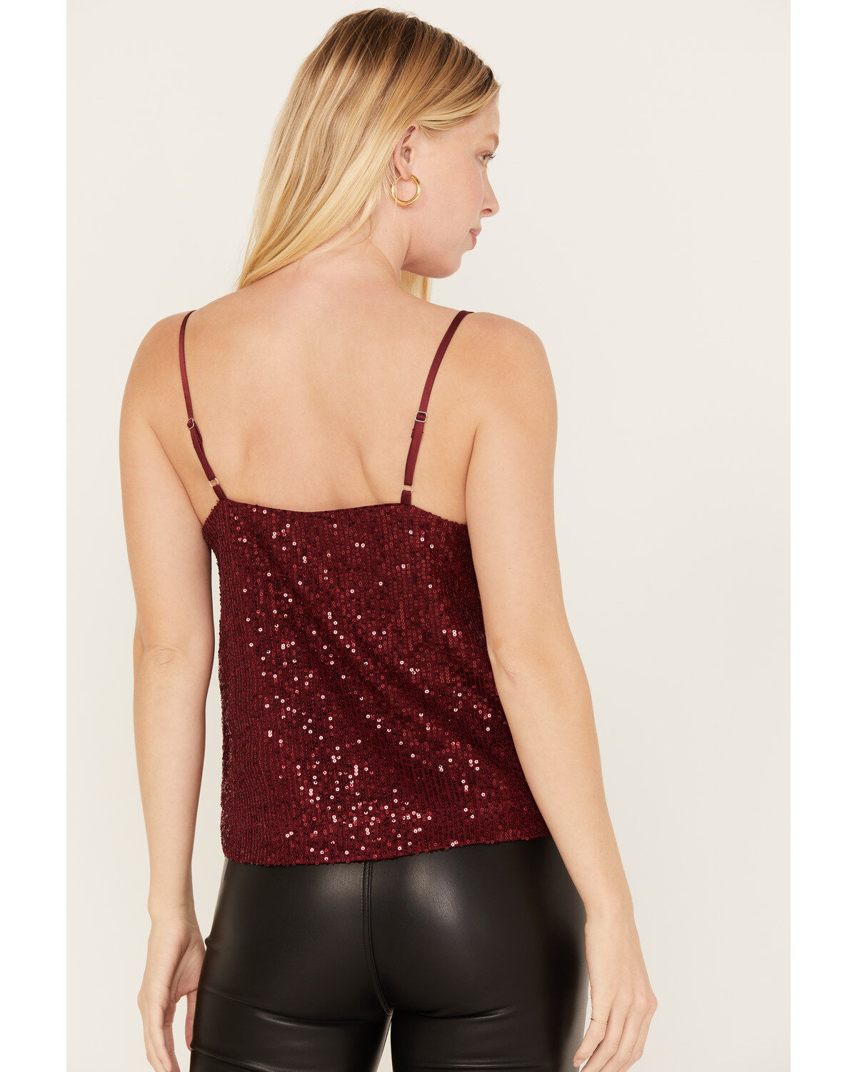 By Together Women's Sequin Cowl Neck Tank