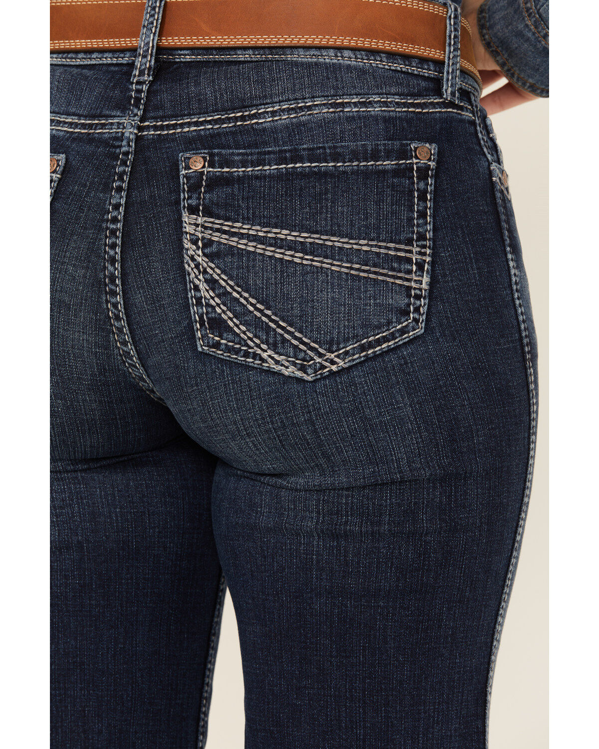 Shyanne Women's Great Falls Dakota Medium Wash Mid Rise Trouser Stretch Riding Jeans