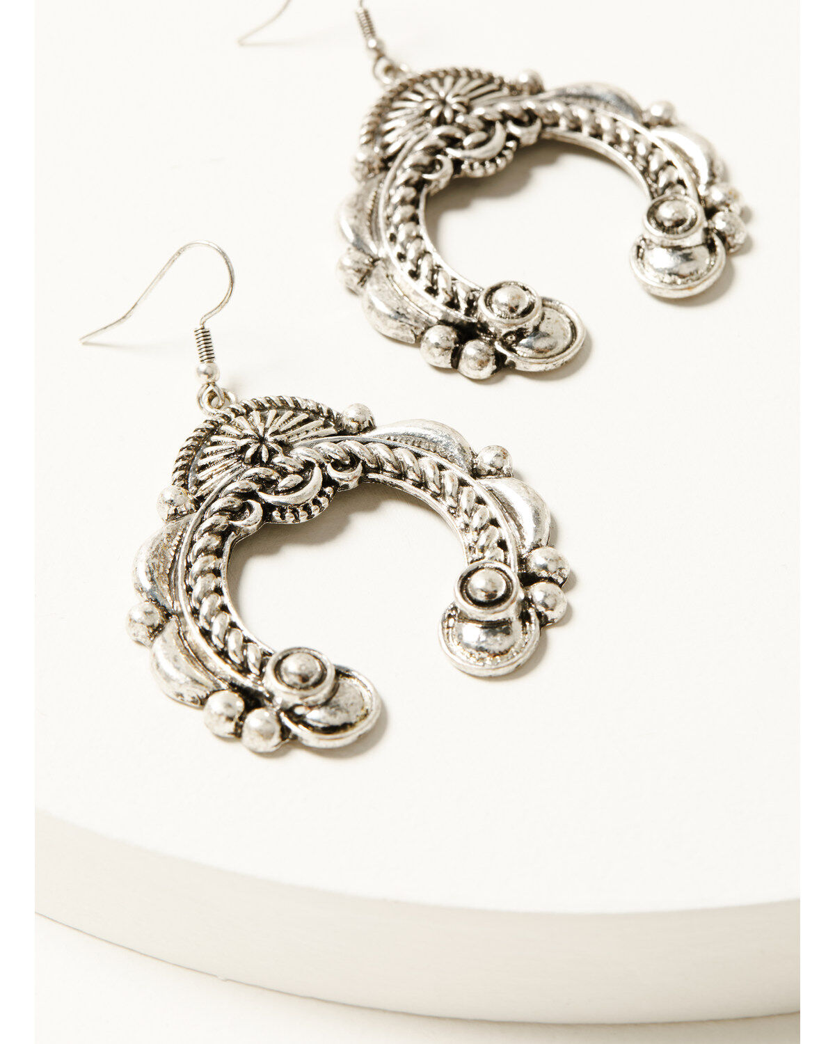 Shyanne Women's Juniper Sky Silver Squash Blossom Earrings