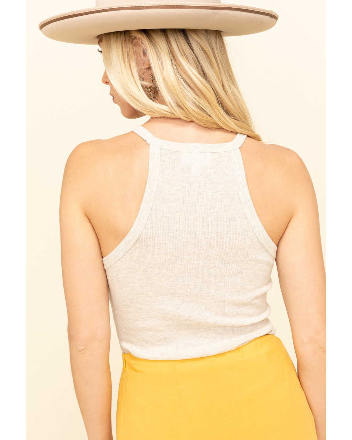 Shyanne Women's Heather High Neck Tank Top