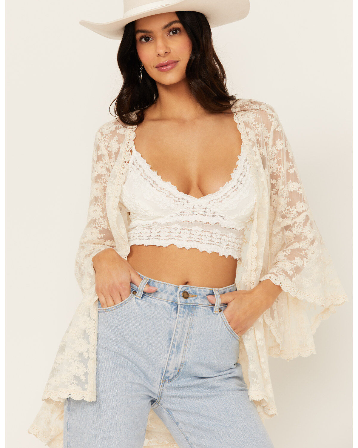 Cotton & Rye Women's Lace Kimono