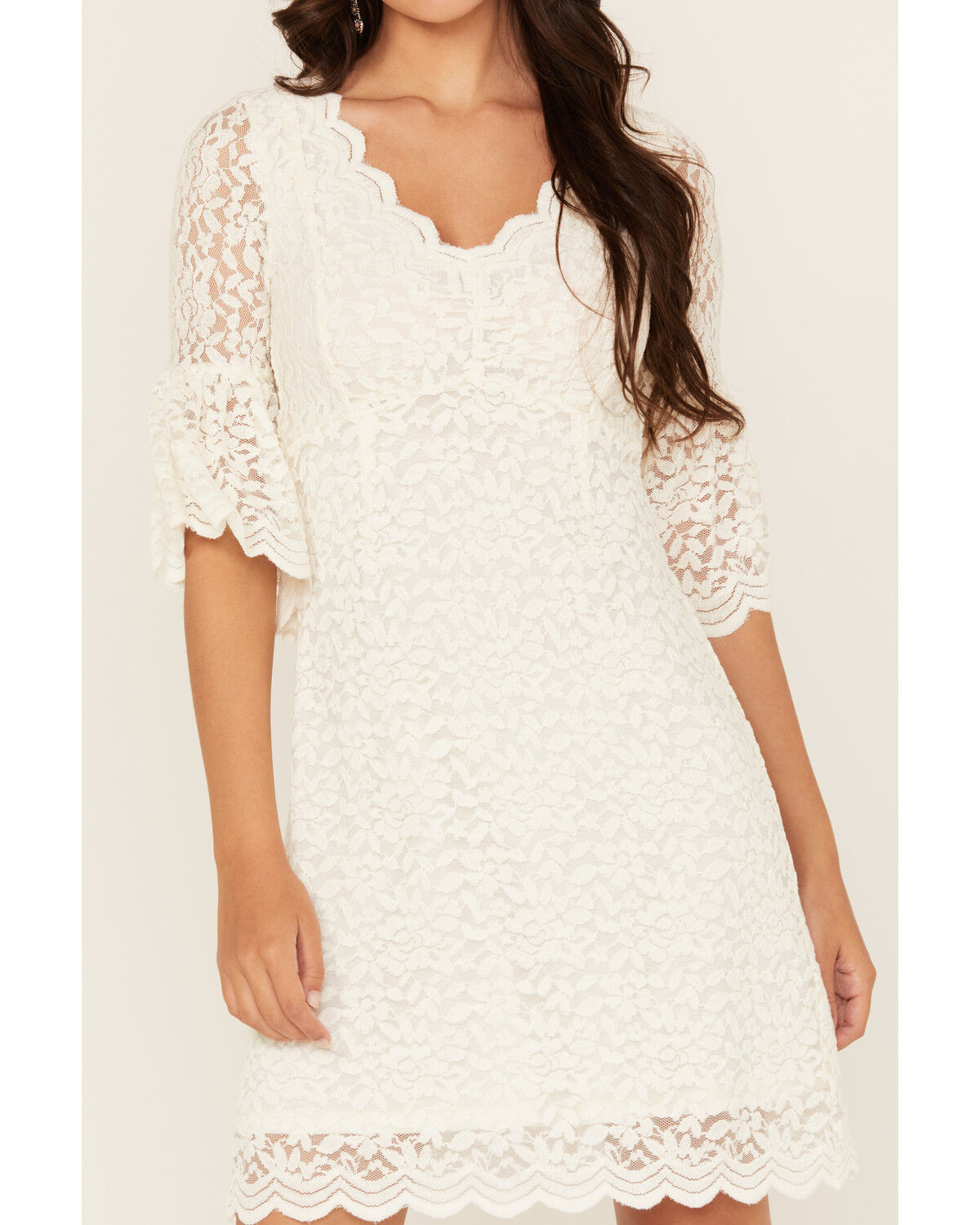 Shyanne Women's Lace Bell Sleeve Mini Dress