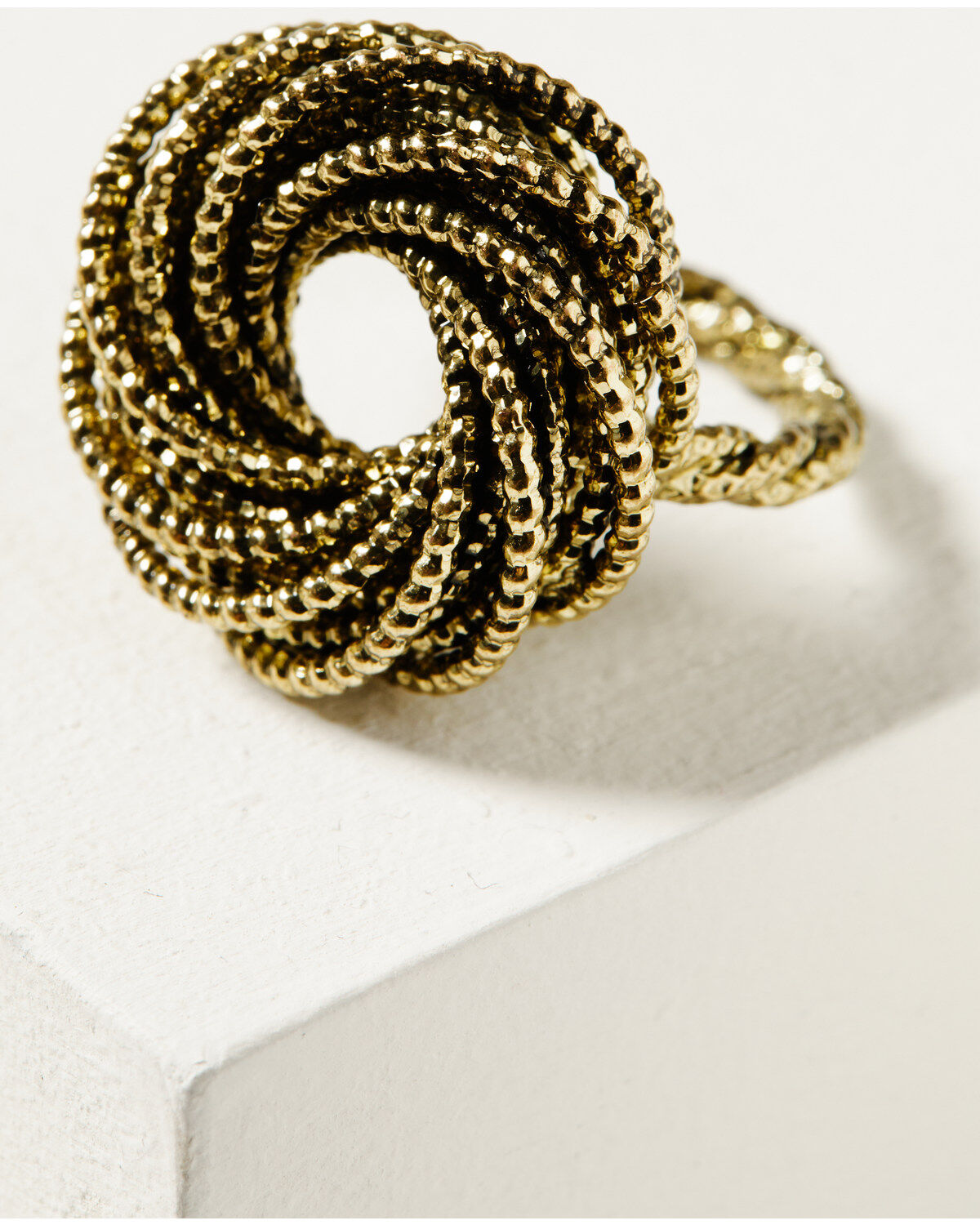 Shyanne Women's Soleil Gold Rope Statement Ring