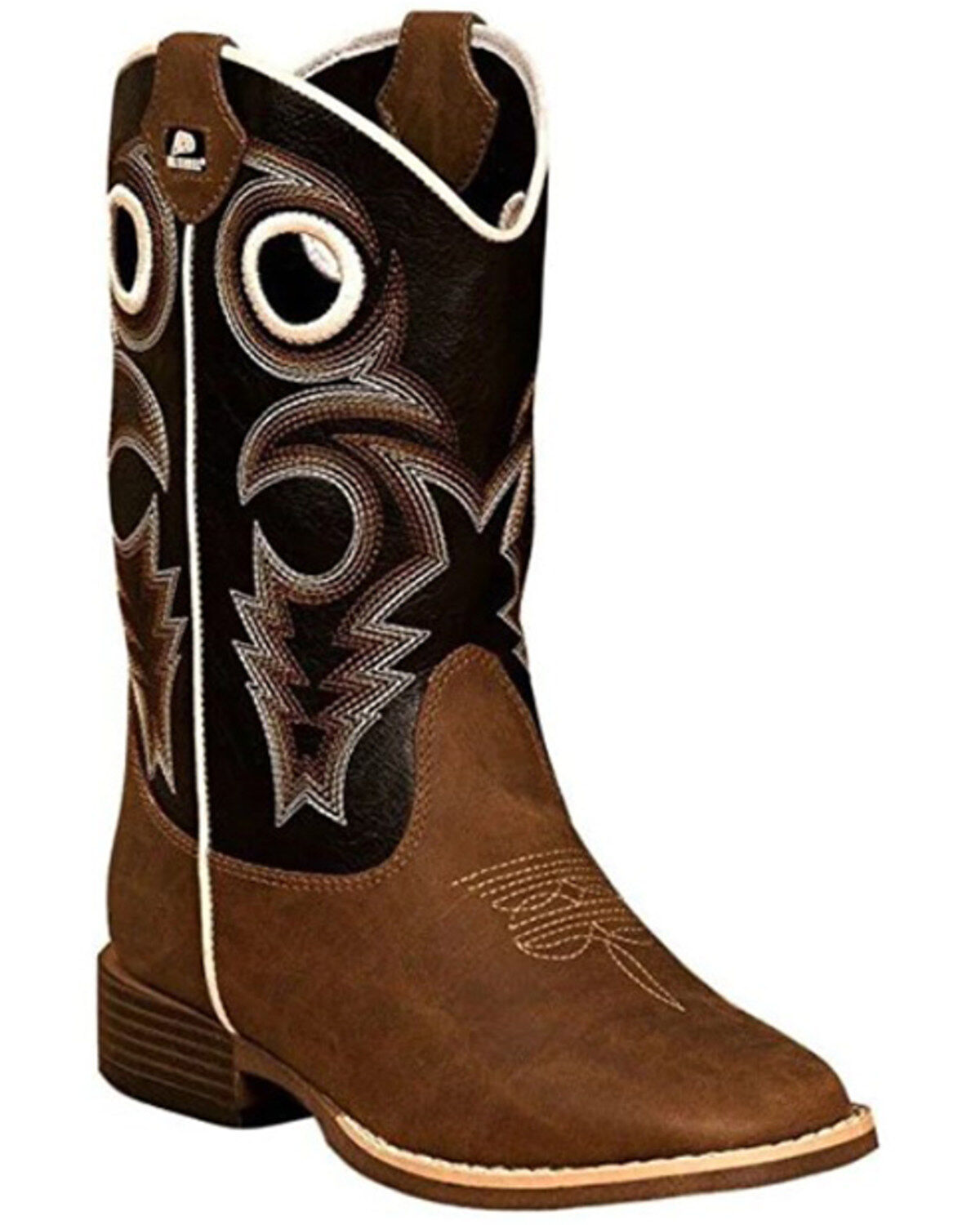 Double Barrel Boys' Trace Western Boots - Broad Square Toe